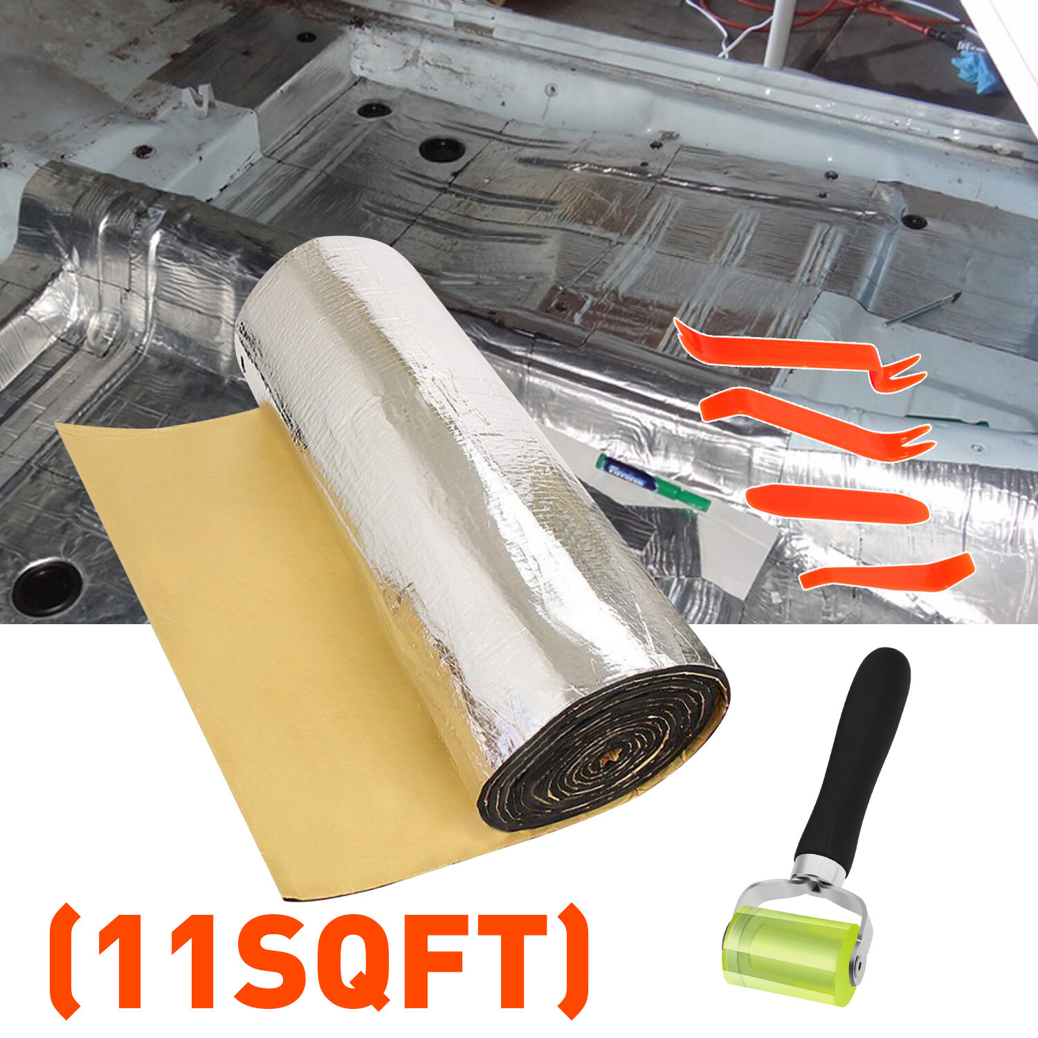 Fireproof Sound Deadener Heat Self-adhesive Insulation Mat For Car Hood Engine