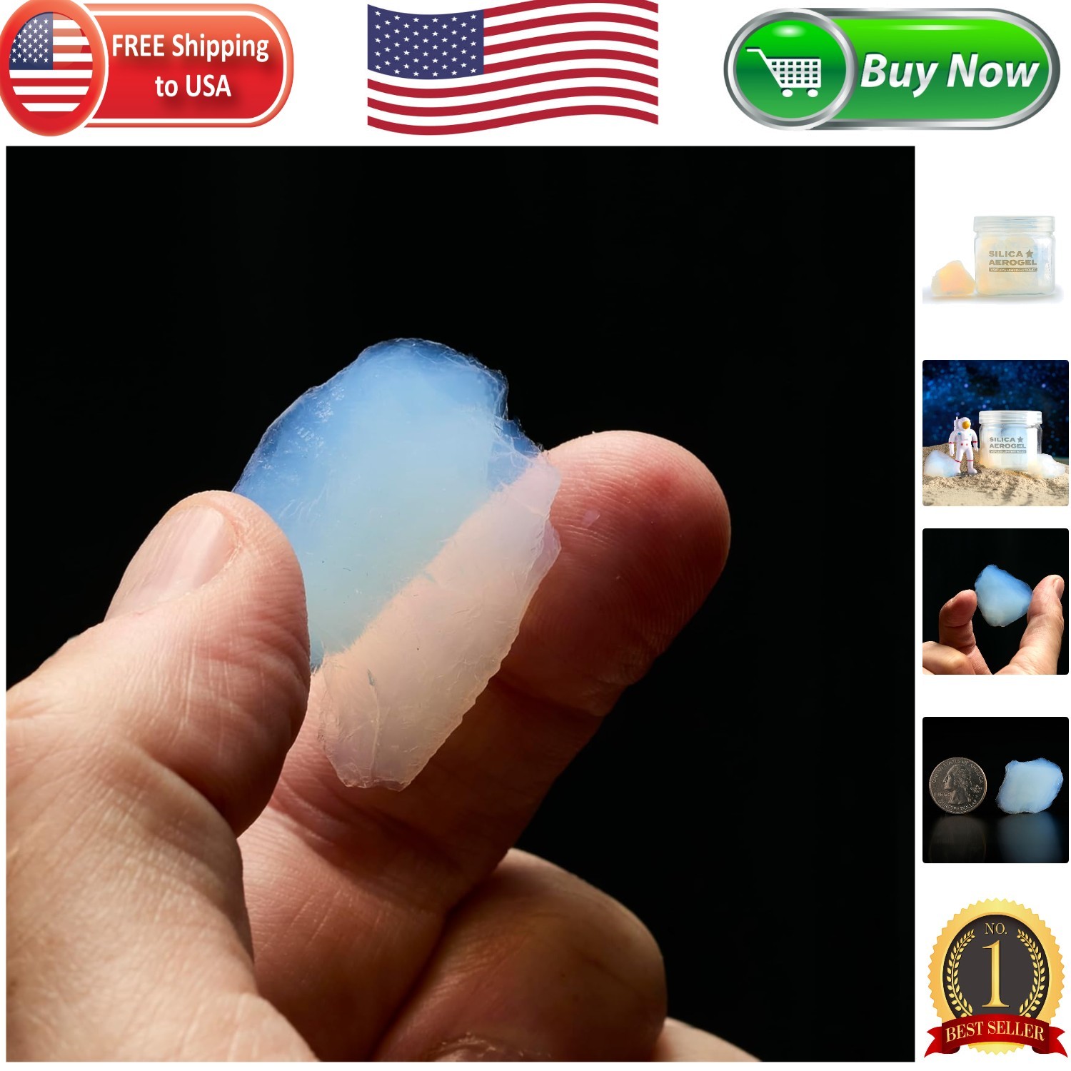 NASA-Inspired Aerogel Chunks: High Purity Frozen Smoke – Perfect for Collectors