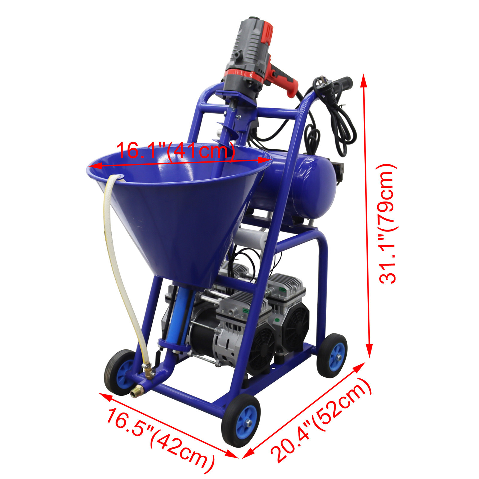 Polyurethane Foam Spraying Machine 50L Hopper 220V Putty Dust Sprayer 1-10 L/min