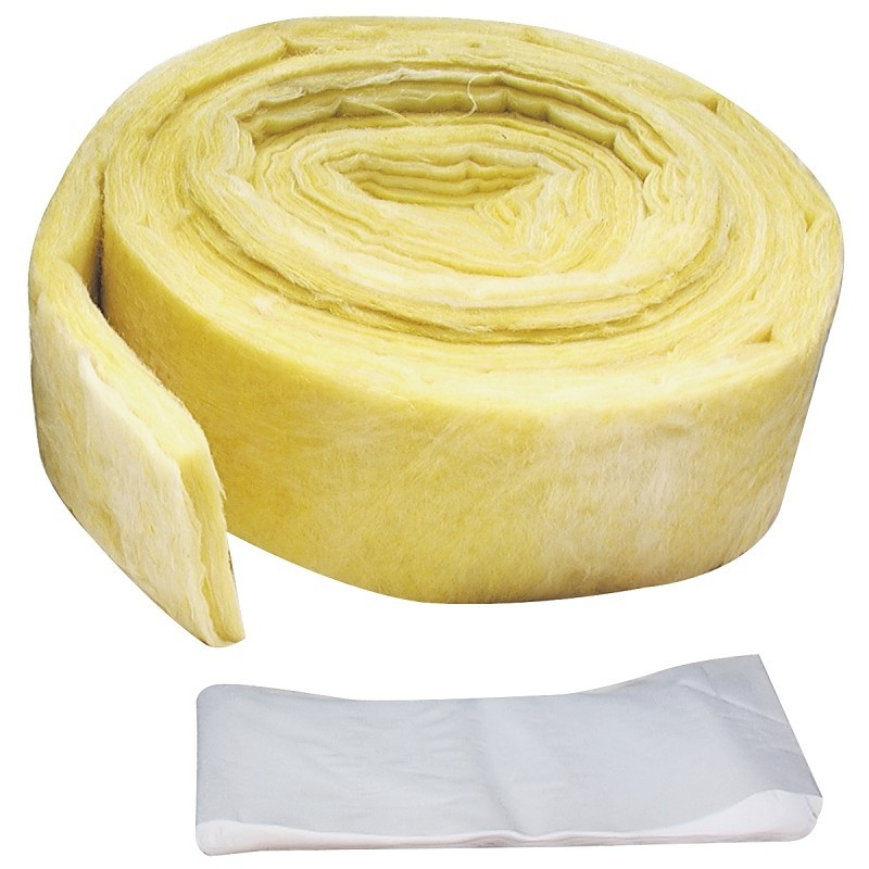 M-D 04929 Pipe Insulation Wrap, 25 ft L, 1/2 in Thick, Fiberglass, Yellow, For:
