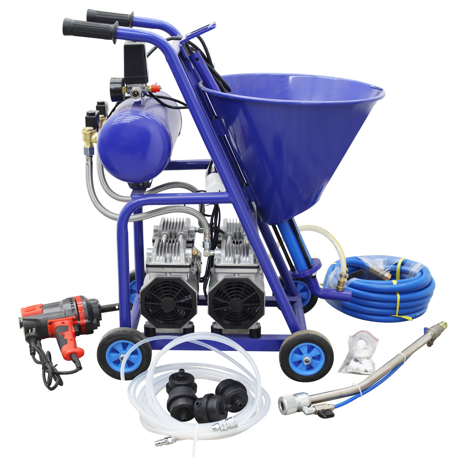 Polyurethane Foam Spraying Machine 50L Hopper 220V Putty Dust Sprayer 1-10 L/min