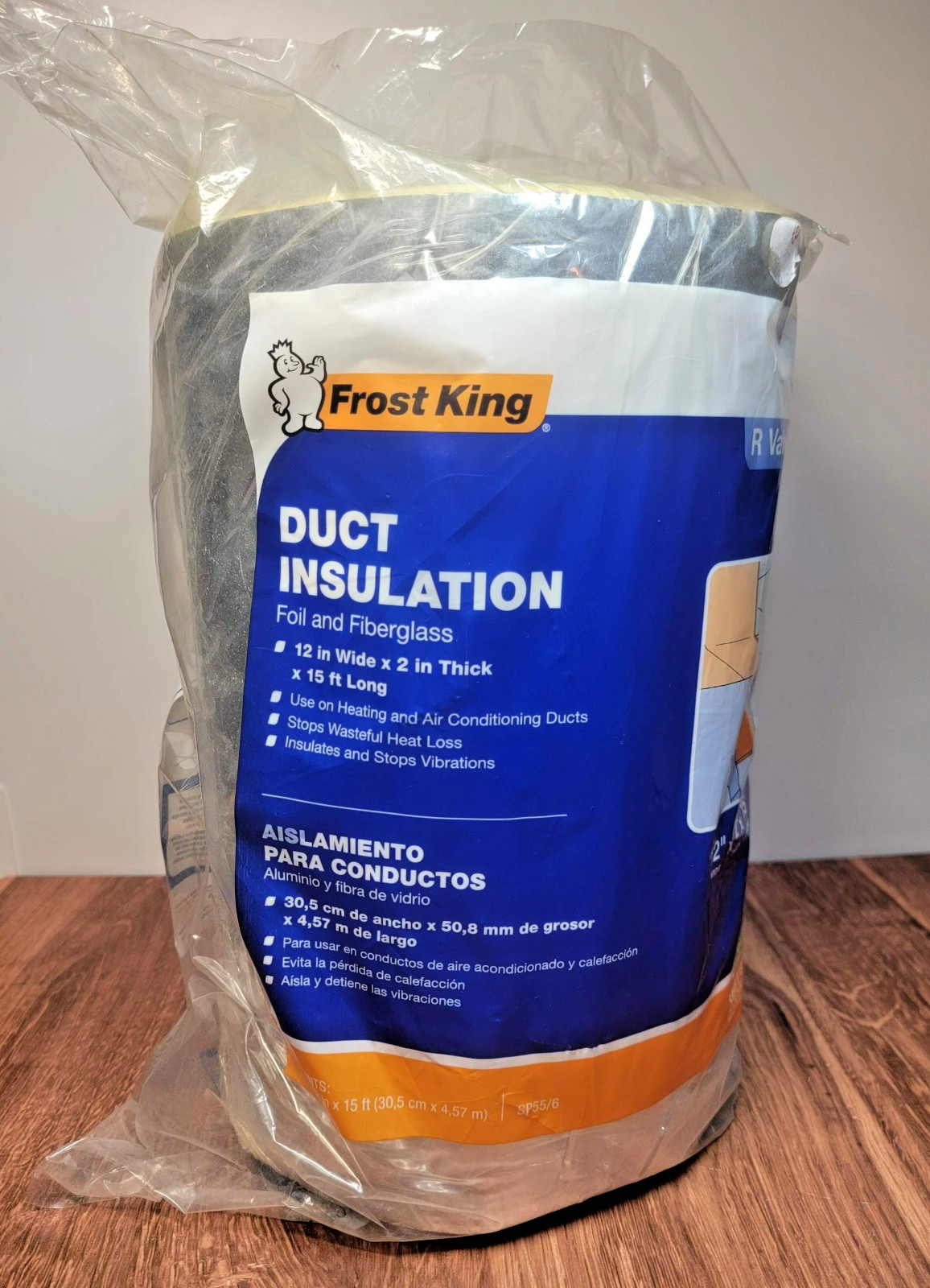 Frost King 12 in. x 15 ft. Foil and Fiberglass Duct Insulation SP55/6 NEW