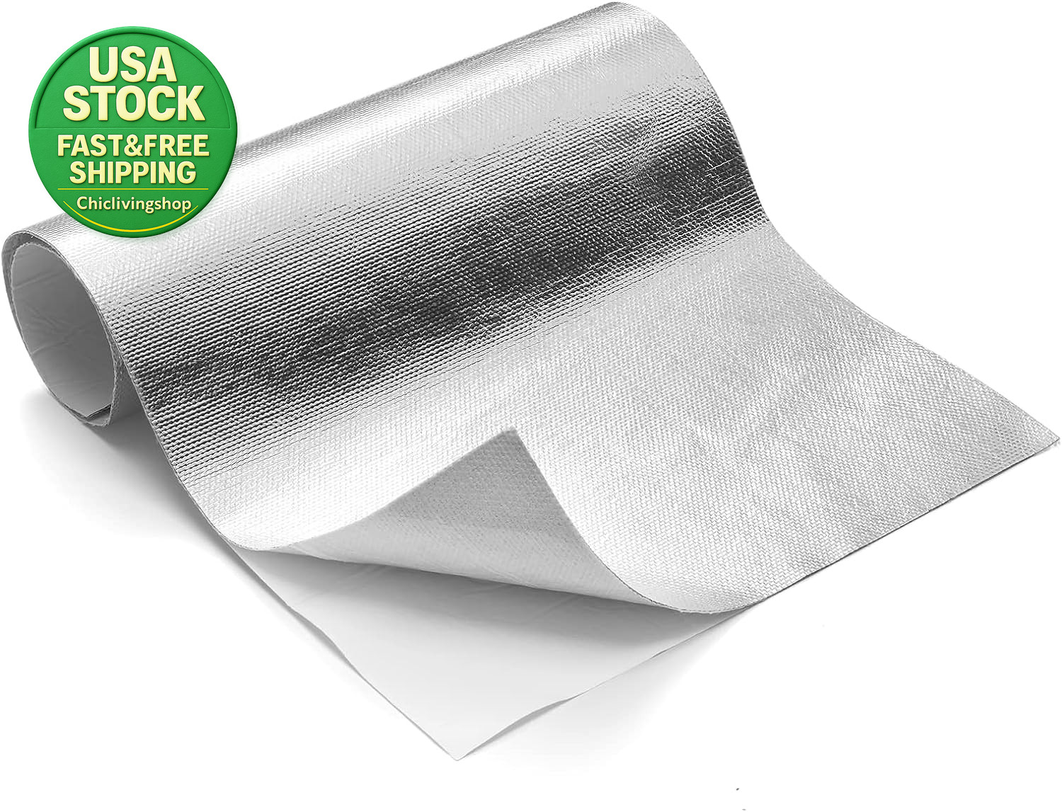 Aluminized Heat Shield Mat 12X24 Inch Adhesive Backed Thermal Barrier Blanket