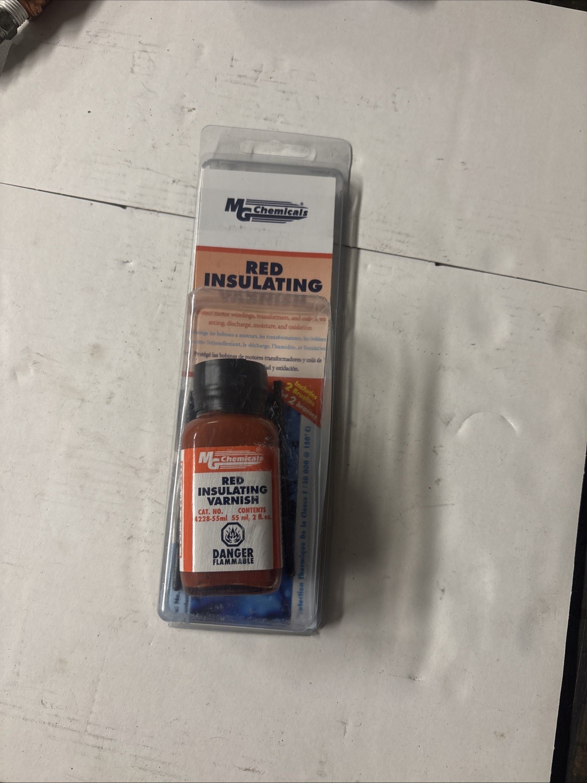 MG Chemicals 4228-55ML – Red Insulating Varnish, Low-Viscosity,