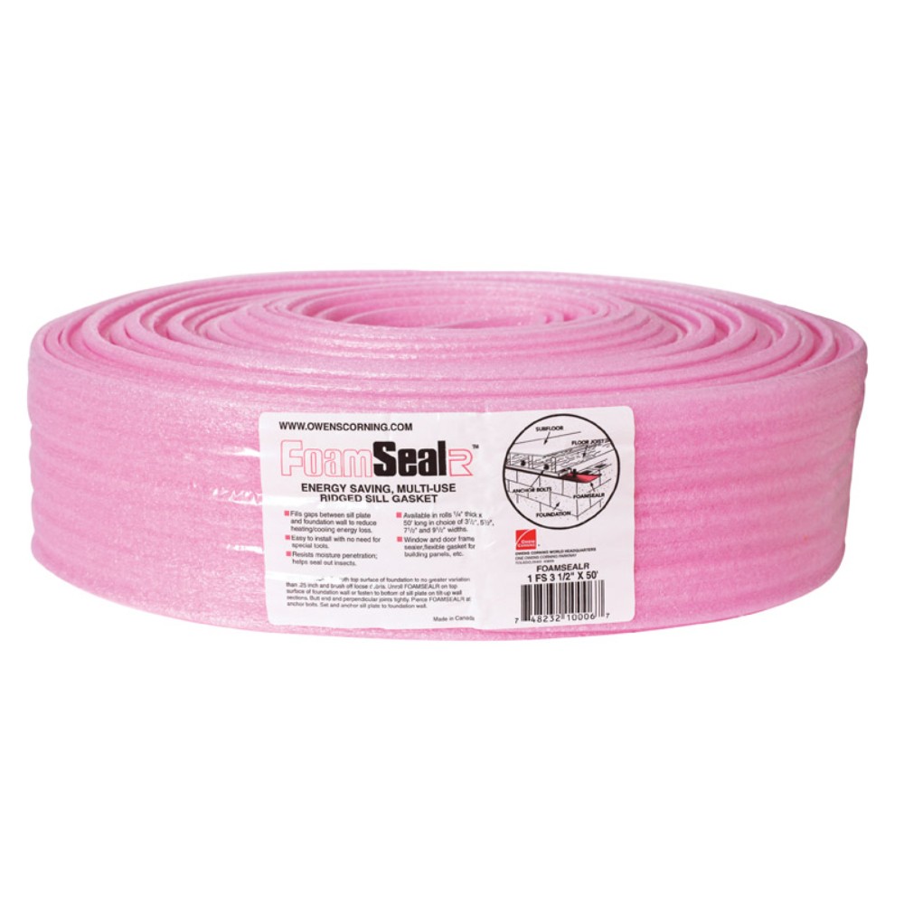 Owens Corning 1FS Fiberglass 14-1/2 sq. ft. Sill Sealer 50L ft.x3.5W in. 12 Pack