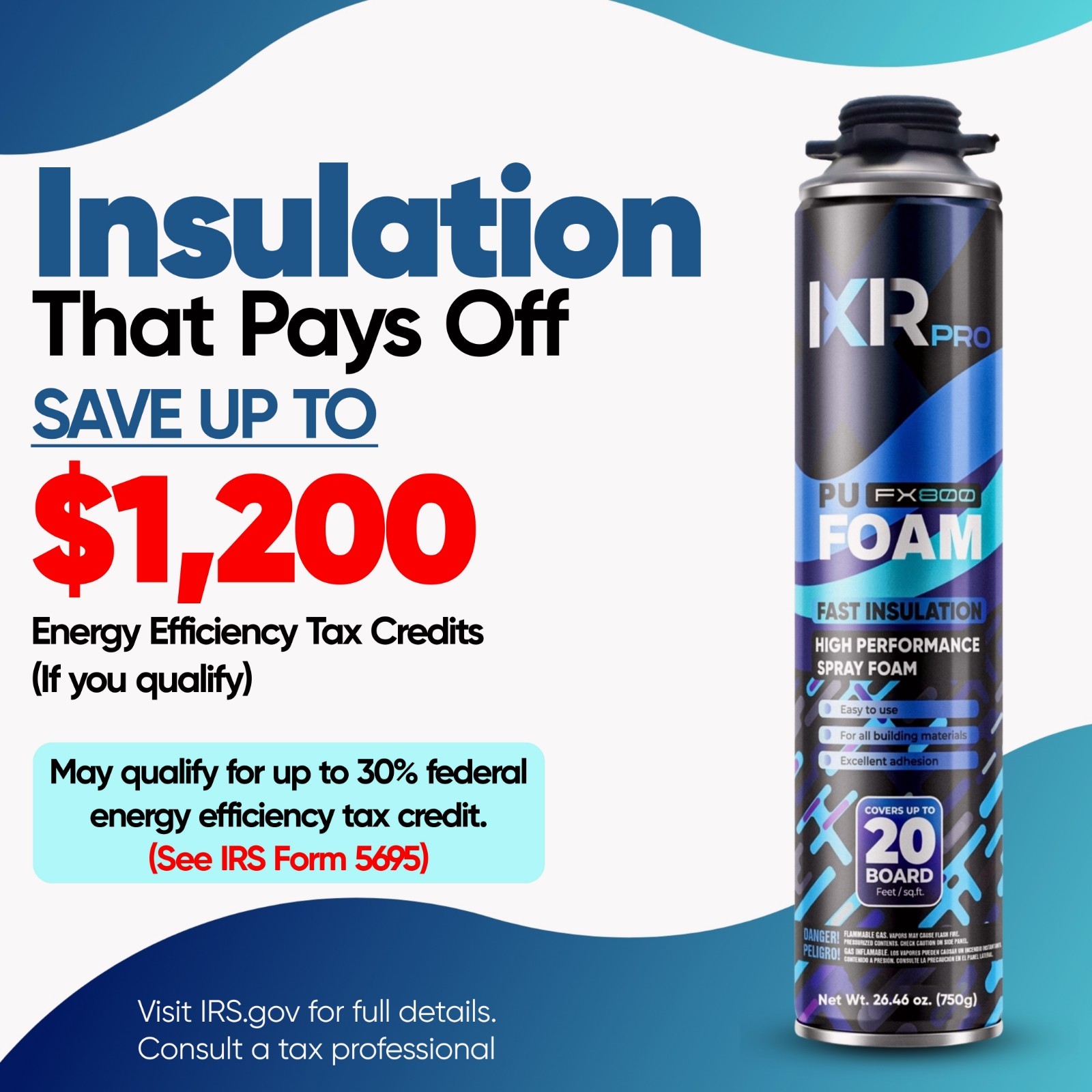 Spray Foam Insulation Kit(6PK Kit) Expanding Foam Sealant, Spray Insulation Foam