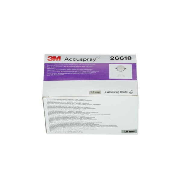 3M Accuspray Atomizing Head Refill Pack for 3M PPS Series 2.0, 26618, Clear, 1.8