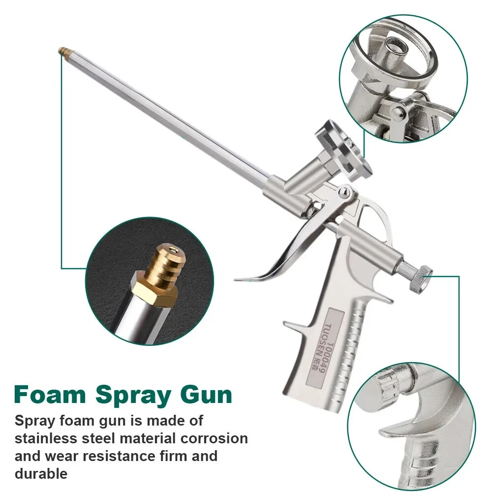 Foam Dispensing Gun Metal Tool for Polyurethane Foam Sealing and Repair