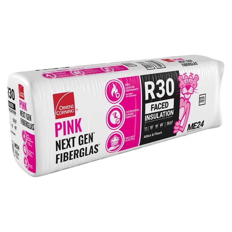 Owens Corning R-30 Kraft Faced Fiberglass Insulation Batt 16x48x10 58.67 sq ft