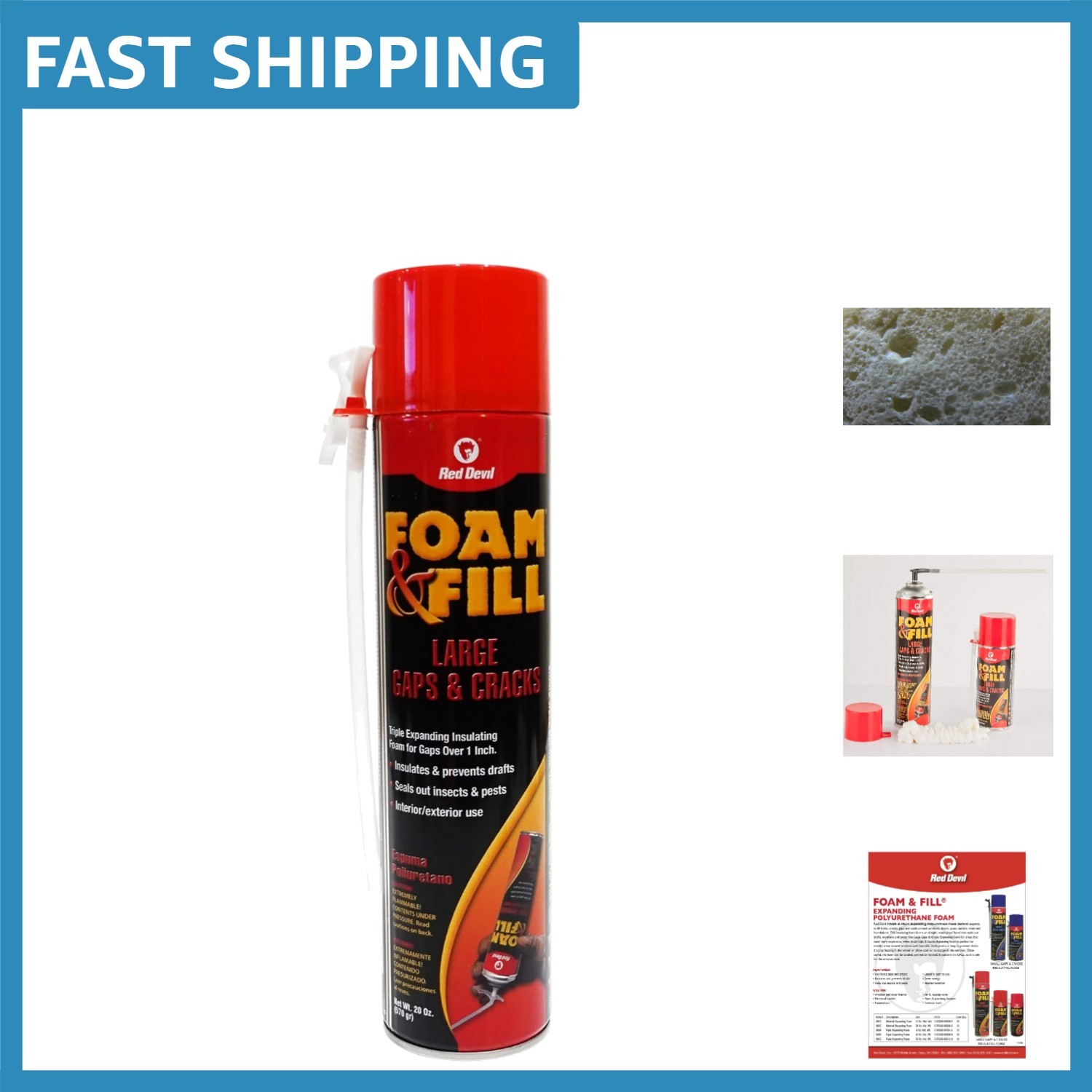 Expanding Polyurethane Foam Sealant, 20 oz – Ideal for Sealing Drafts & Cracks
