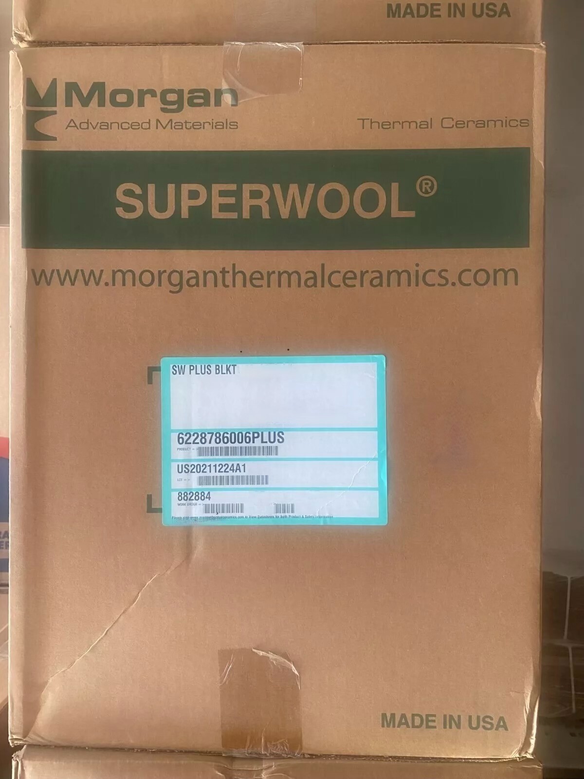 2″ SuperWool Plus 18×24″ Ceramic Fiber Blanket ALTERNATIVE Thermal Ceramic 2192F