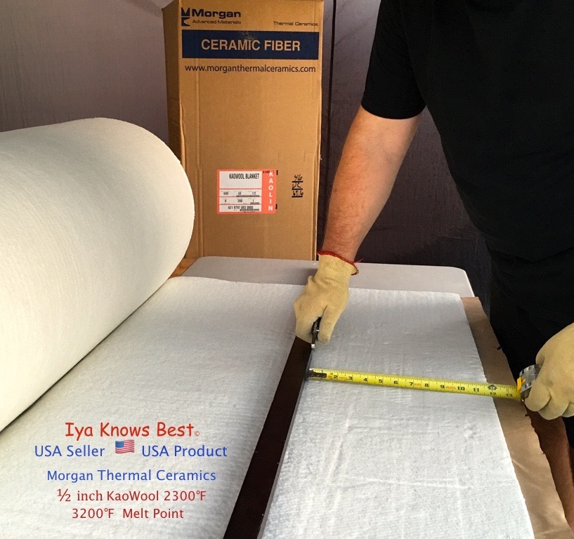 1/2″ Kaowool 6″ x 6″ Ceramic Fiber Blanket Insulation 8# Thermal Ceramics 2300F