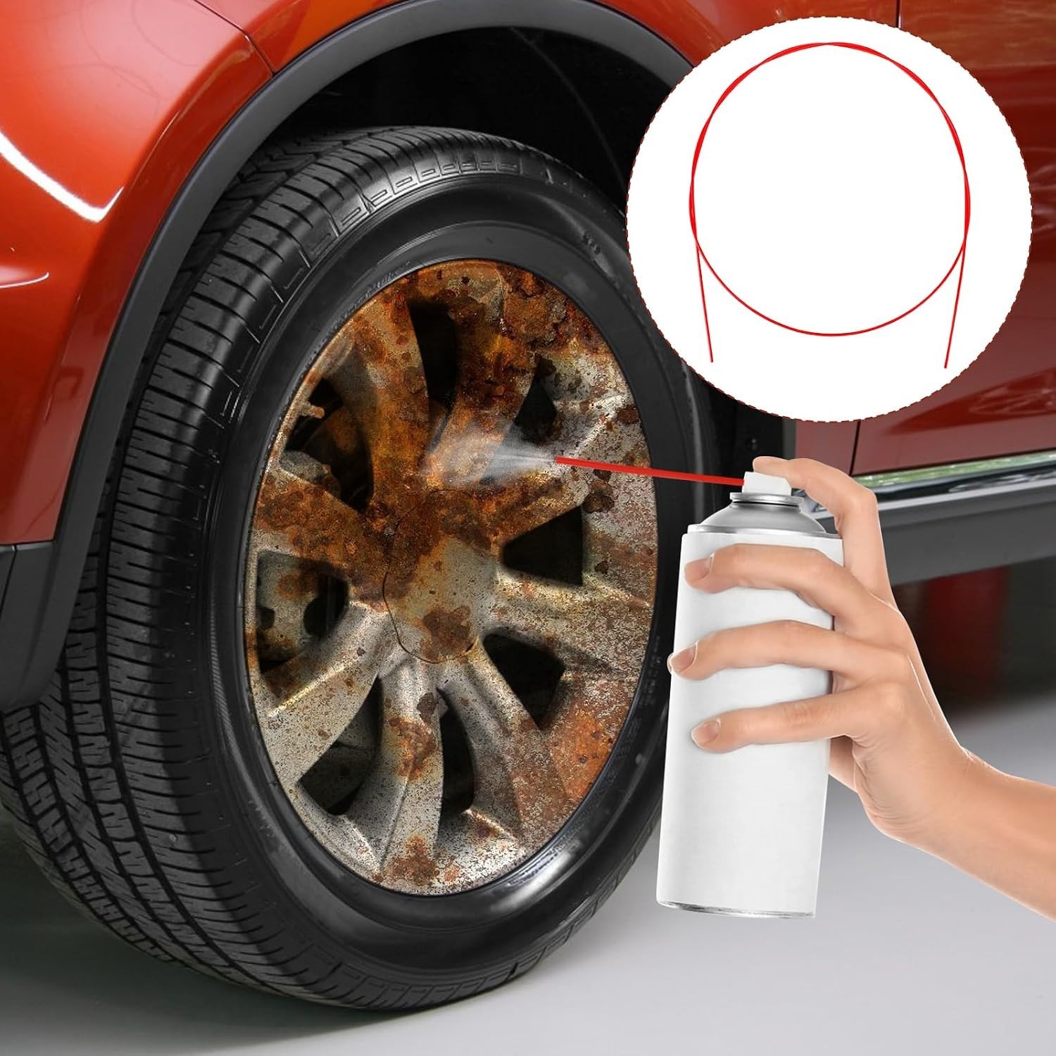 4 Packs of 51 Inch Flexible Spray Can Extension Straws – Durable Red Plastic