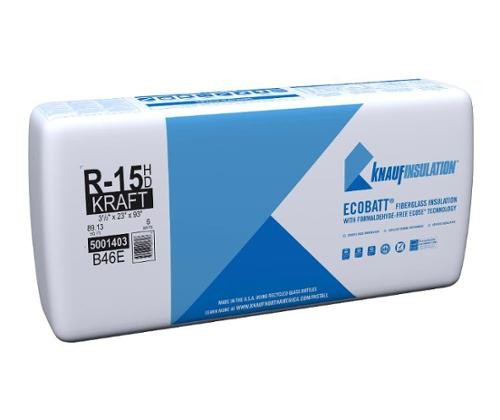 Knauf 713 SQFT 8 bags of R15 Unfaced 23 x 93 Fiberglass Fits 2X4