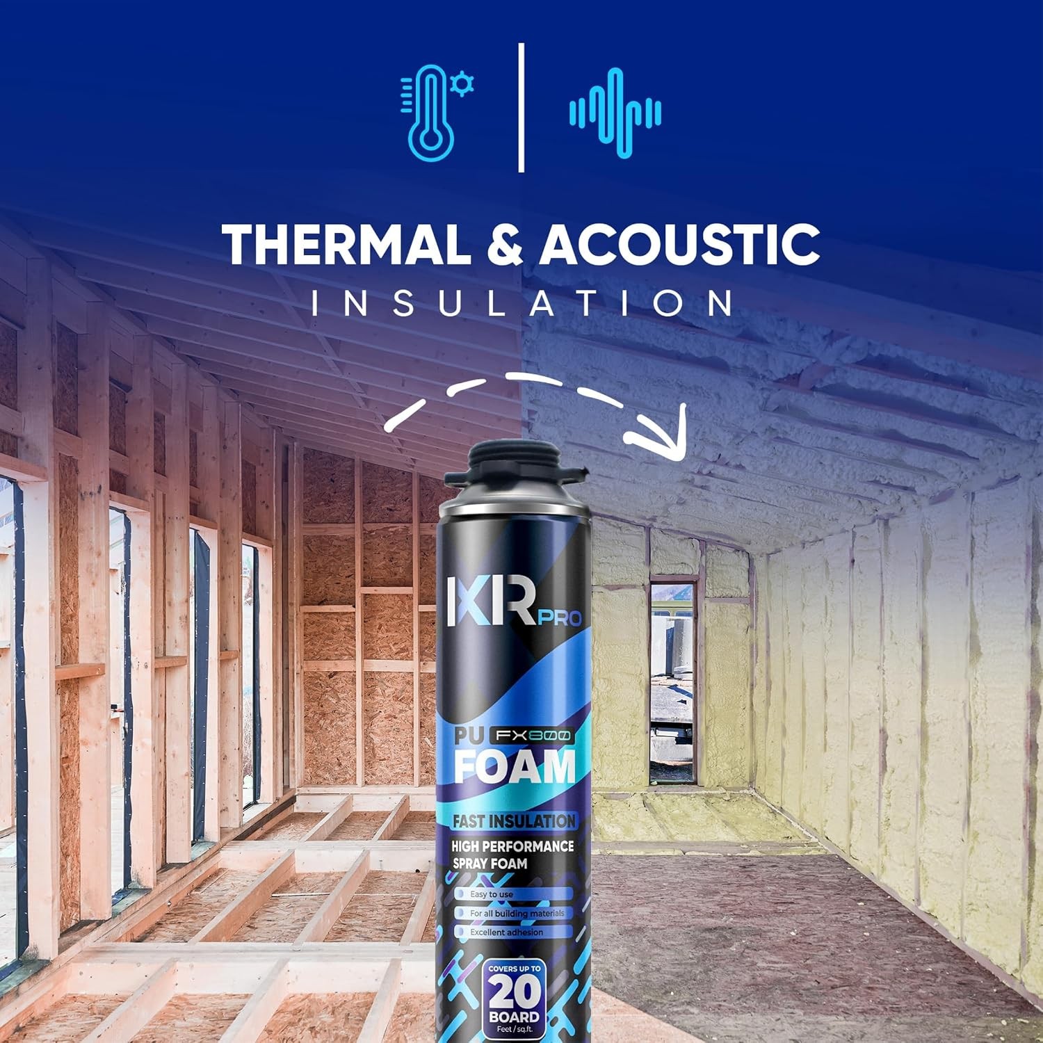 ixirpro Spray Foam Insulation Kit (18 PK Kit-26.46oz) Expanding Sealant
