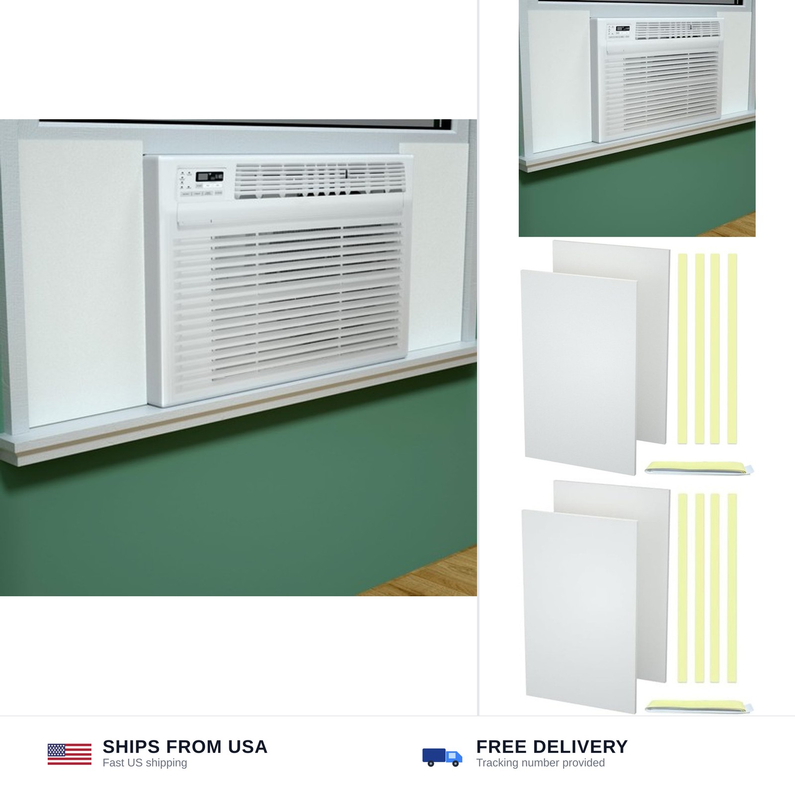 Window Air Conditioner, 2 Pieces of Surface Insulation EVA Board, 17 inches *…
