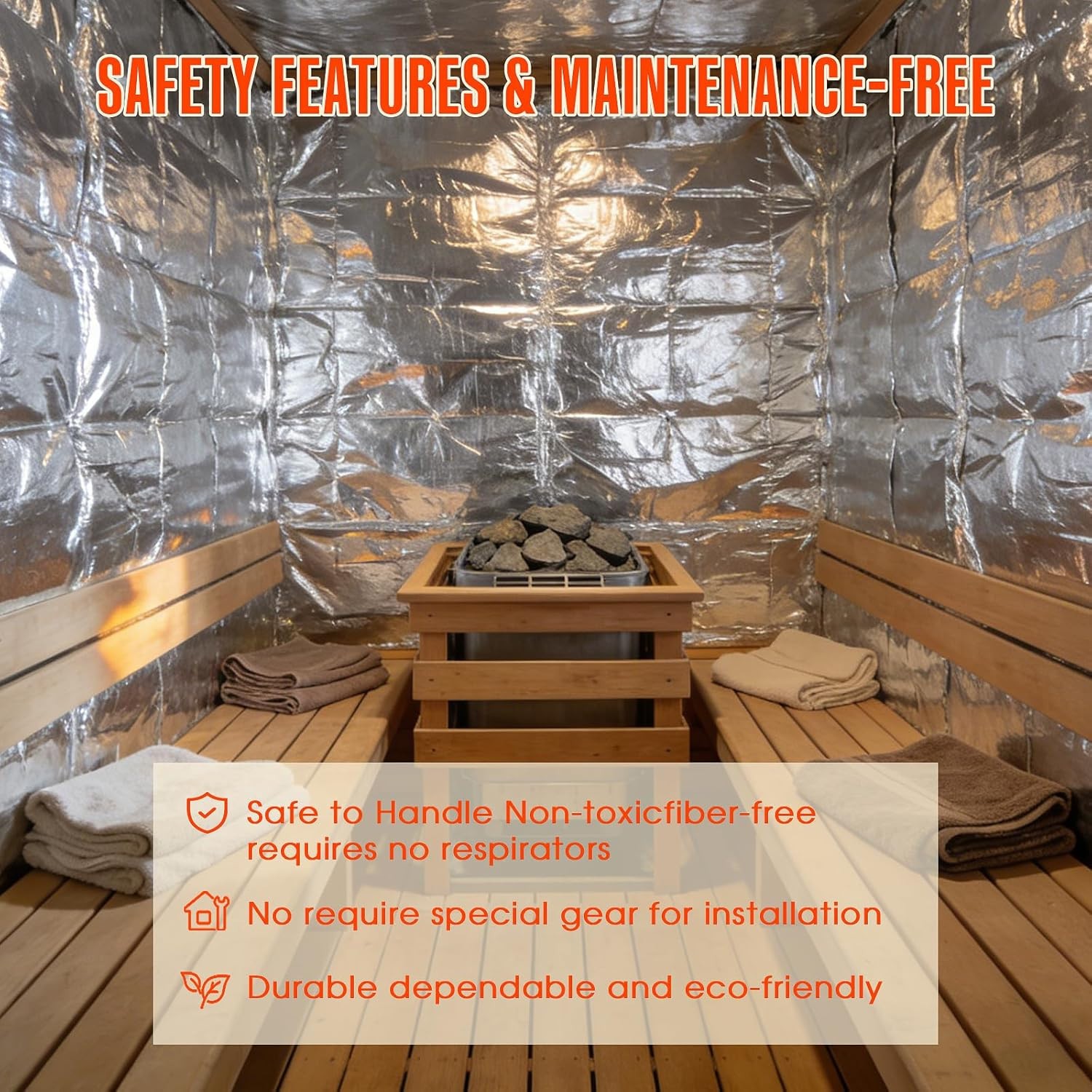 Sauna Foil Vapor Barrier Solid Radiant Barrier Reflective Insulation (100SQFT)