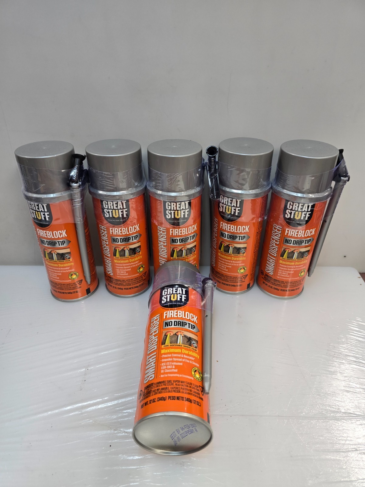(6) Great Stuff Smart Dispenser 12 oz. Fireblock Insulating Spray Foam Sealant