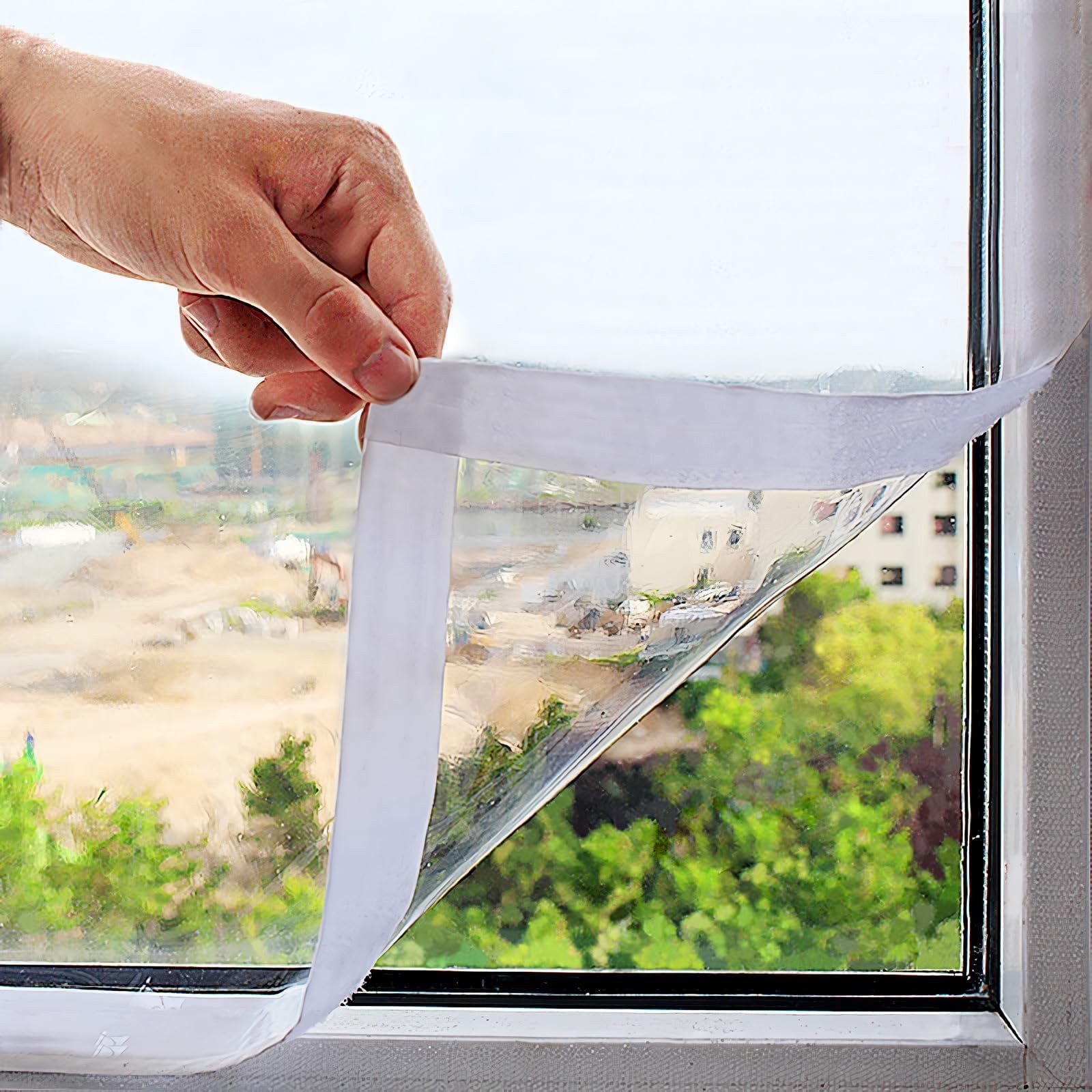 Cut-to-Size Window Insulation Kit 63″X63″(160X160cm),Clear180㎛ Thickness,Easy…