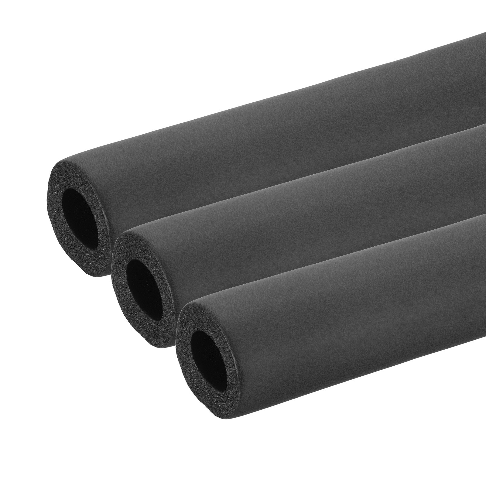 3Pcs 1-1/4″ (32mm) ID x 3.3Ft x 0.51″ Pipe Insulation Foam Tube Black