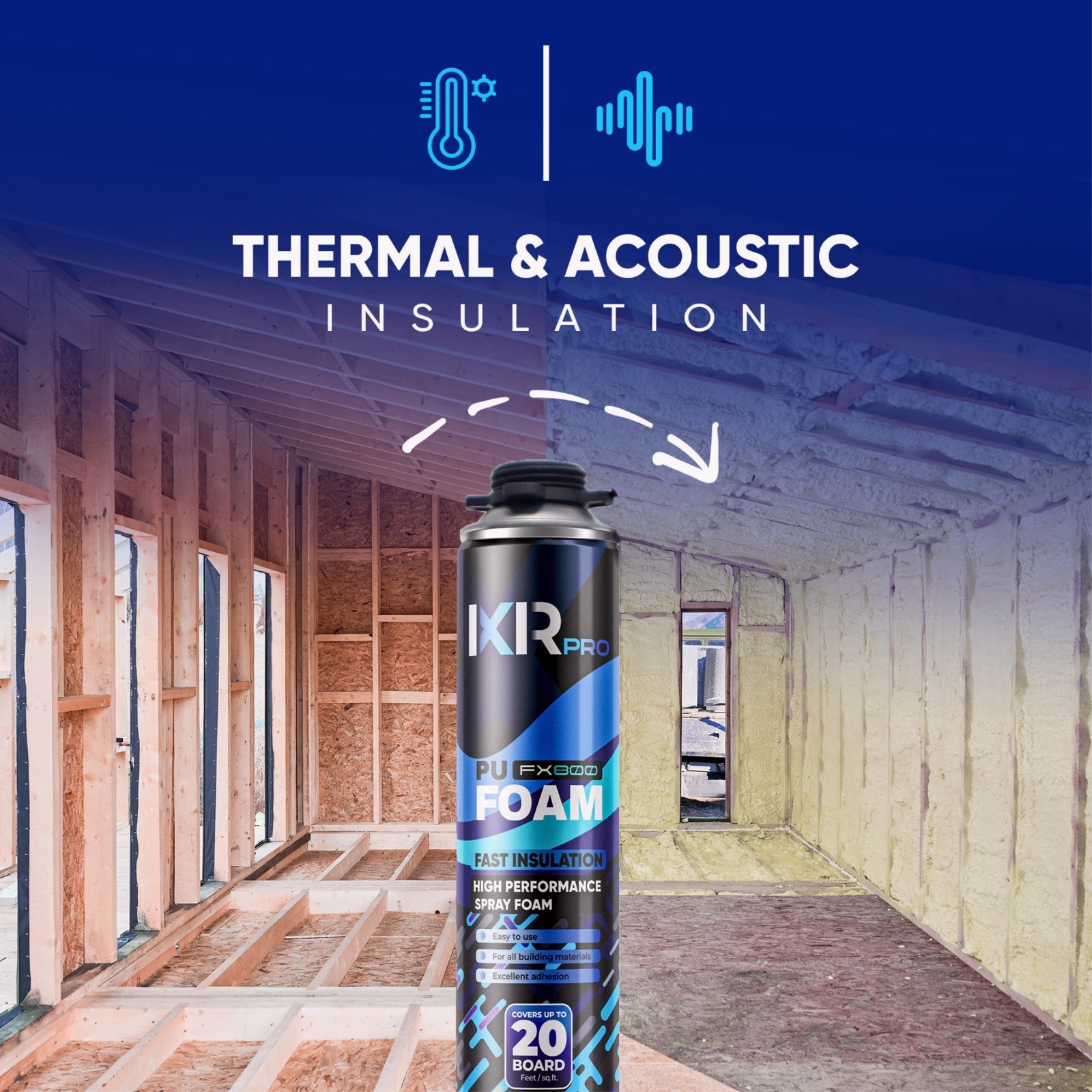 Spray Foam Insulation Can (12 x 23.1 oz. (655 g)) Expanding Foam Sealant