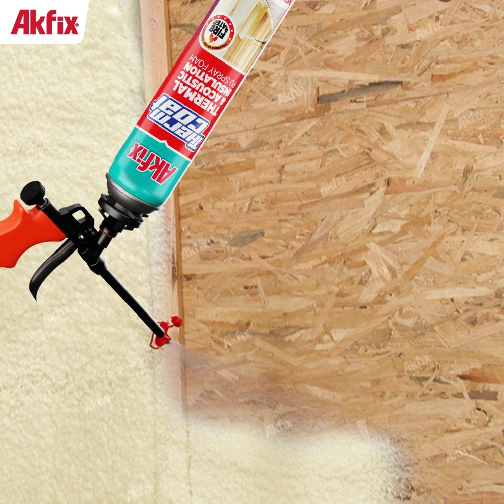 Akfix Thermcoat Spray Foam Insulation Kit Closed Cell Fire Rated 120 Sq Ft W/Gun