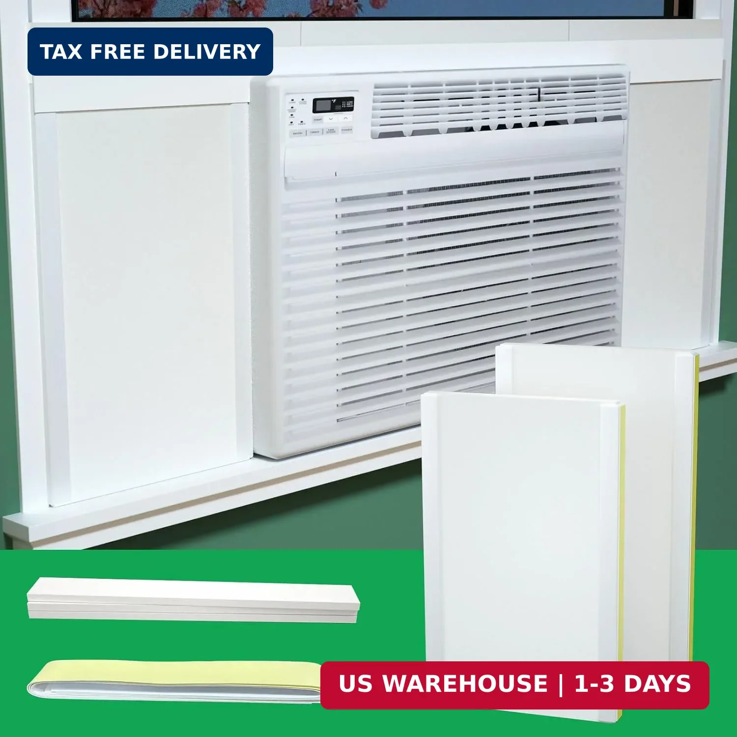 Window Air Conditioner,Side Insulated Foam Panel, Summer/Winter Heat and Draft I