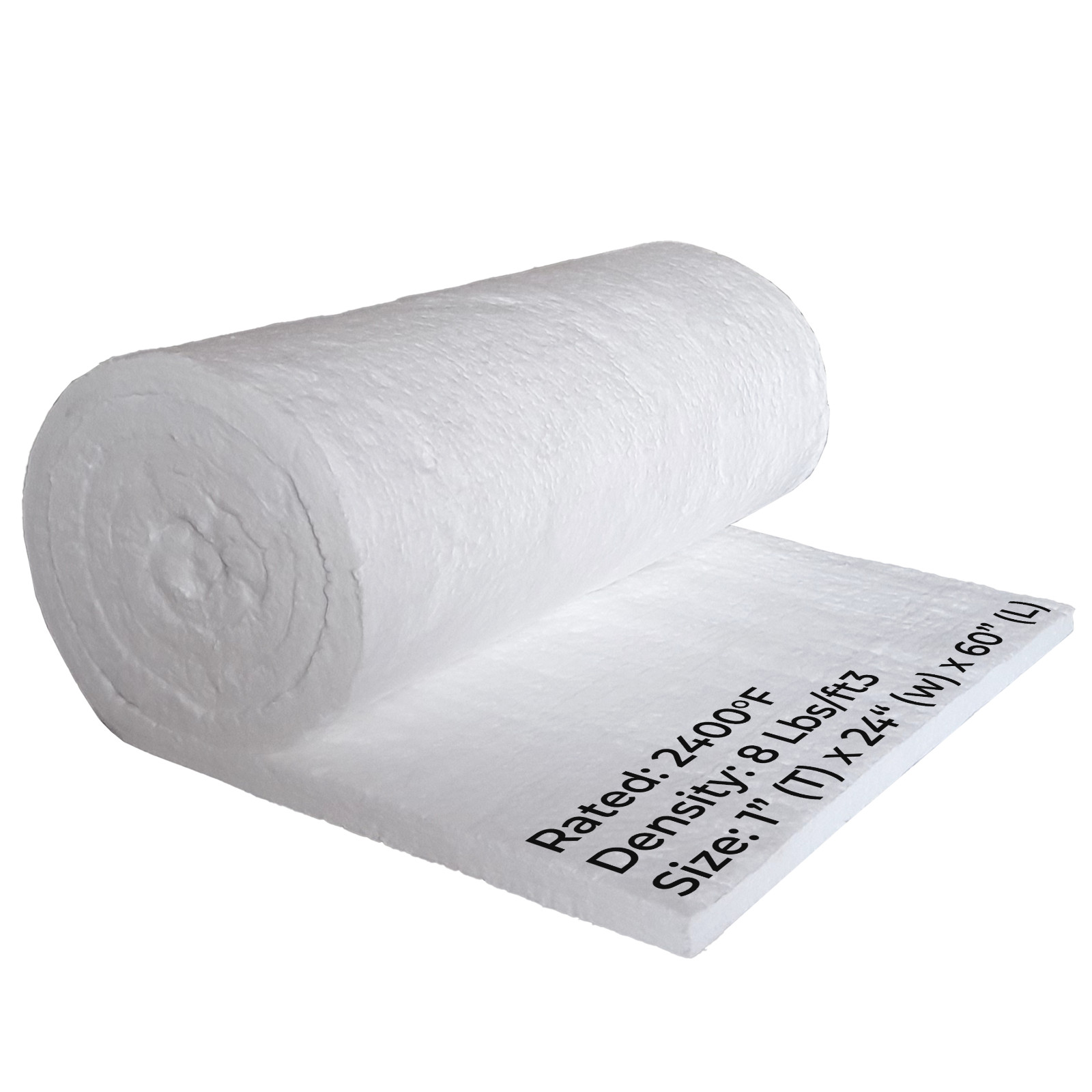 Ceramic Fiber Insulation Blanket – 1”x 24”x 60” – 8# 2400F