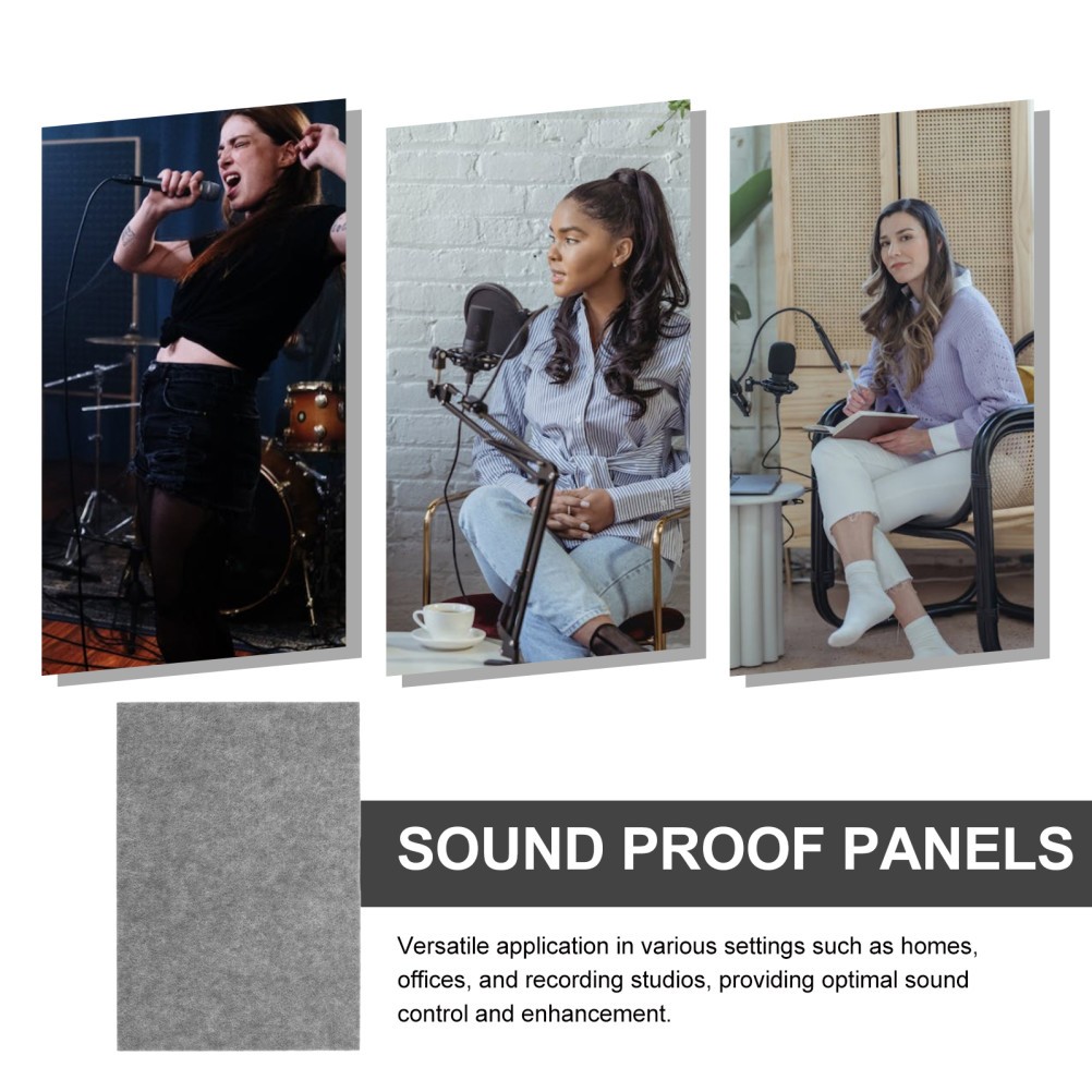 Durable Polyester Soundproof Panel Grey Wall Acoustic Noise Dampening Pad