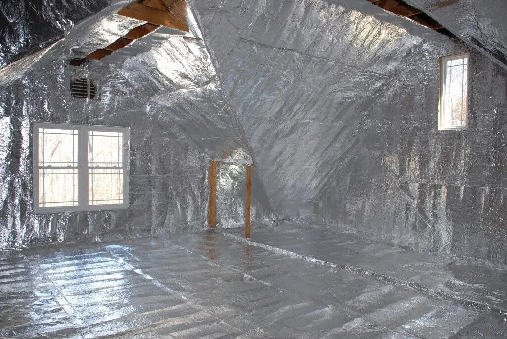 AD3 3mm Reflective Insulation Roll Foam Core Radiant Barrier Foil Wrap 16″X10′