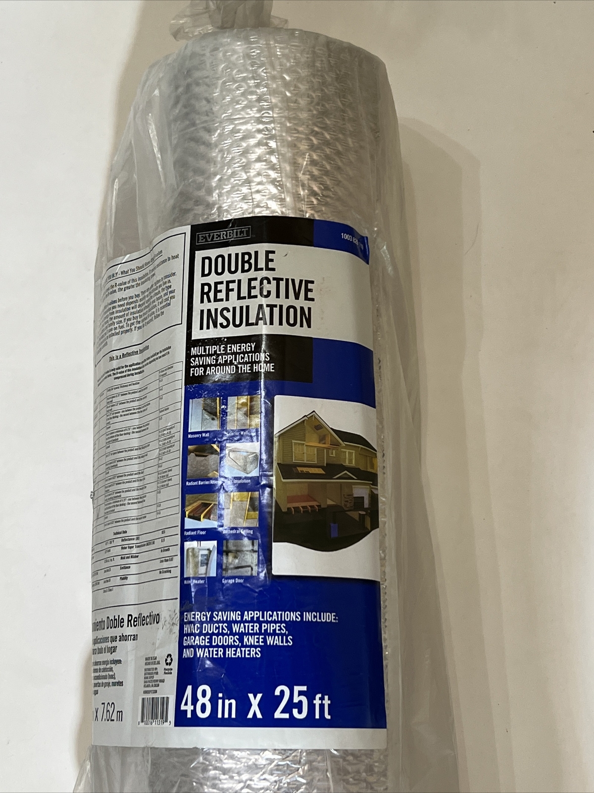 New Everbilt 48 in. x 25 ft. Double Reflective Insulation, Non-toxic, Reliable