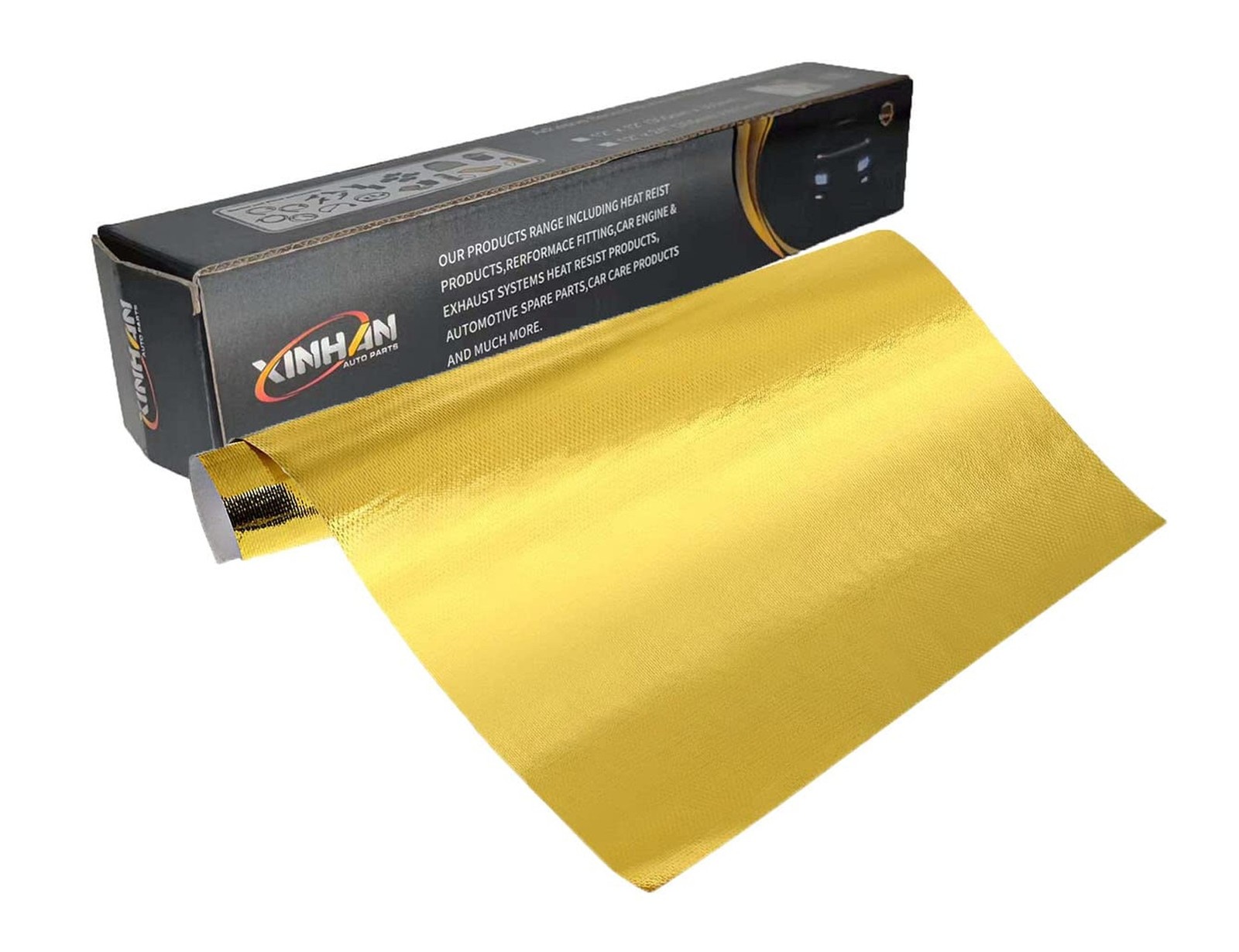 Xinhan (Gold-Silver-Black) Adhesive Backed Aluminized Thicken Fiberglass Shee…