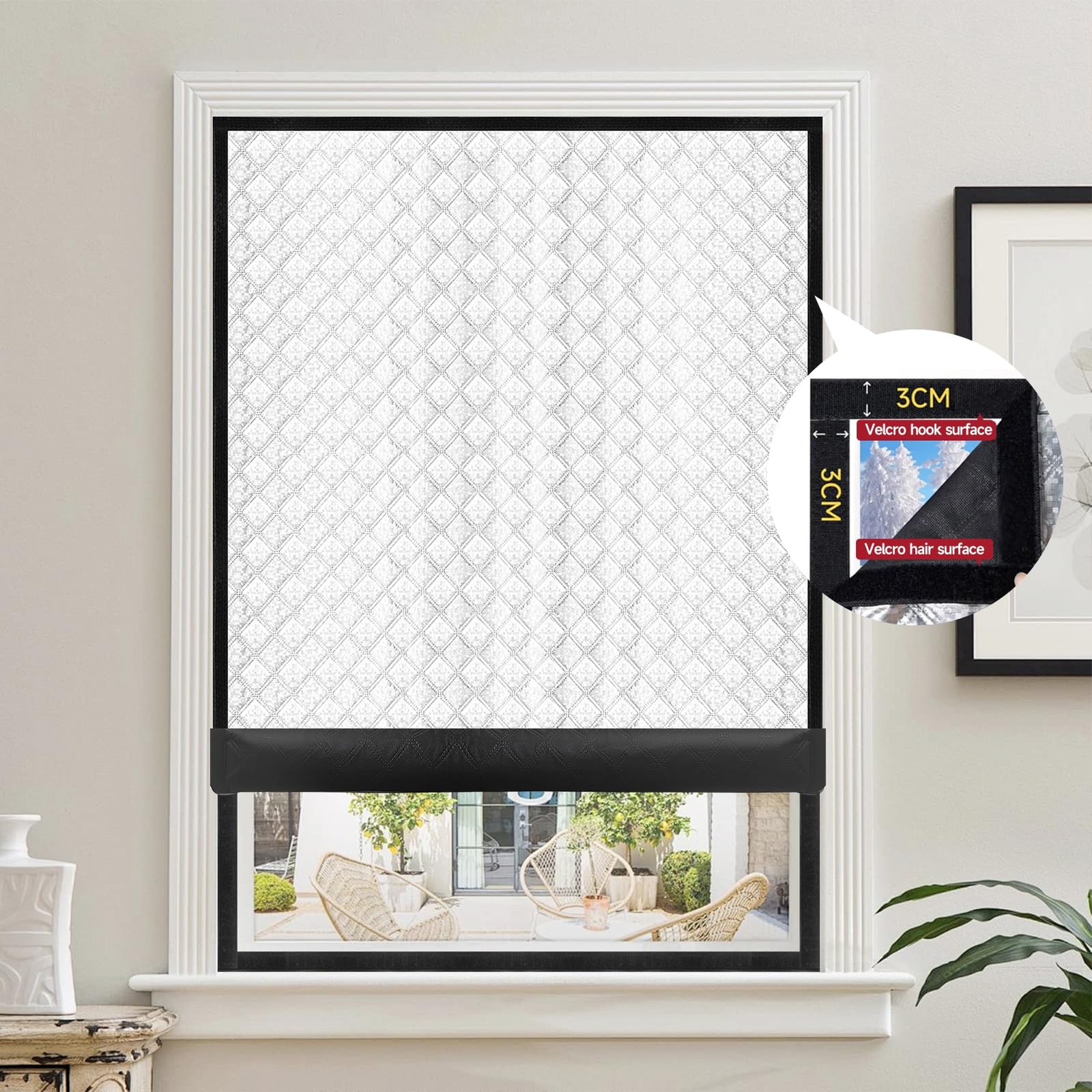Insulated Window Cover, Sunmoxia Upgraded Oxford Cloth 24×36 inch, Sliver