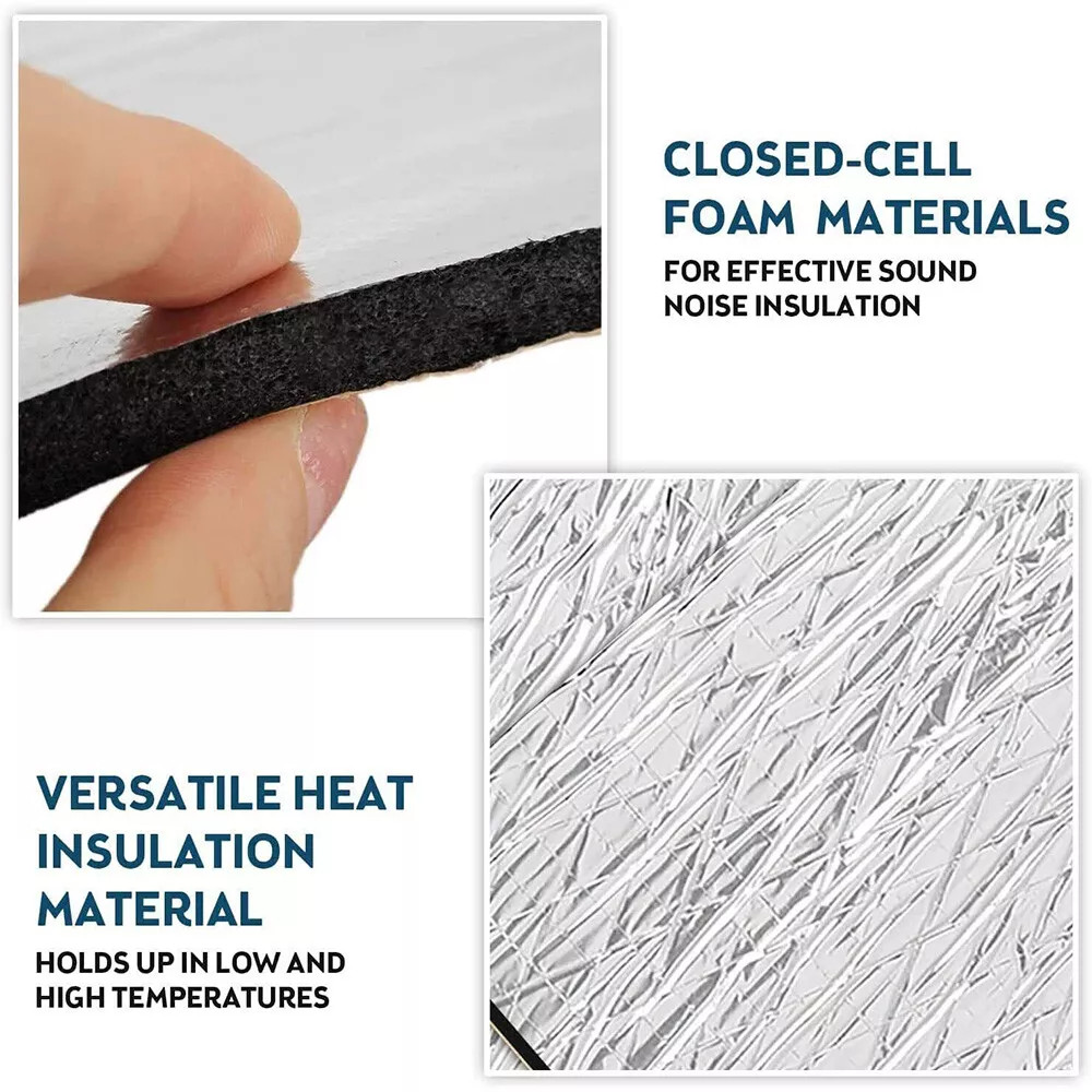 Wall, Floor, Roof 39″ To 315″ Sound Deadening Heat Barrier Noise Proof Deadener