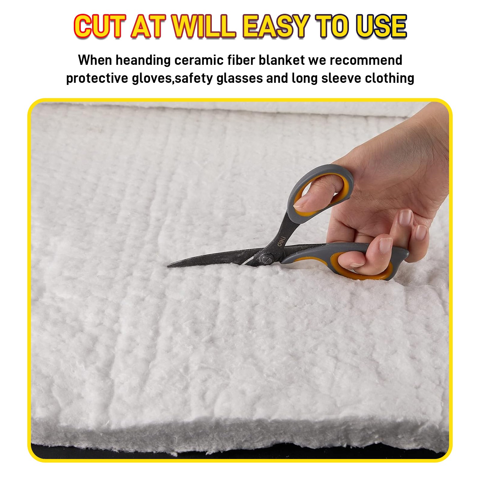 Ceramic Fiber Blanket – 10mm X12”X24″ 2500F for Wood Stove Forge Furnace etc