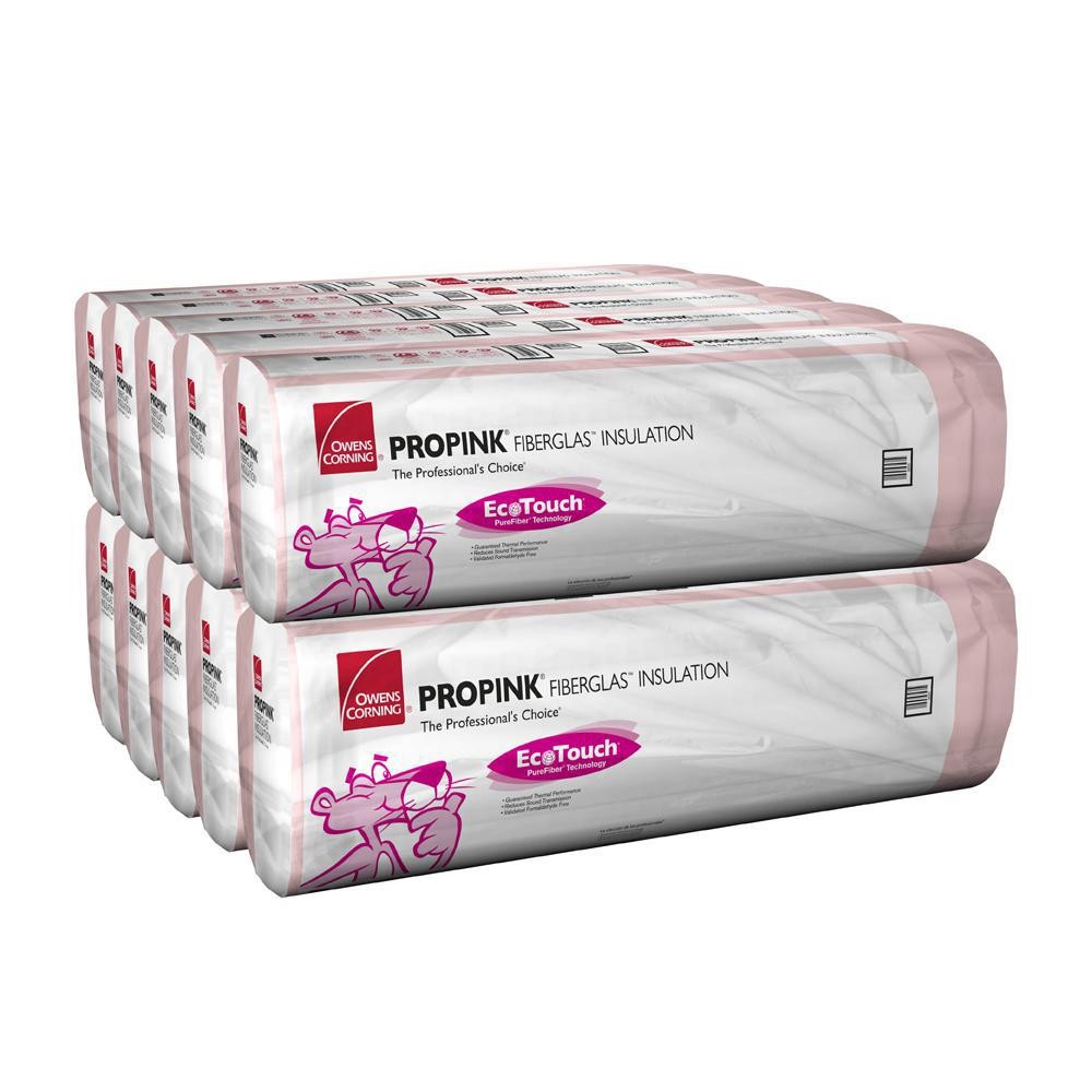 Owens Corning 320 SQFT 10 bags of R49 Unfaced 16 x 48 Fiberglass Fits 2×12