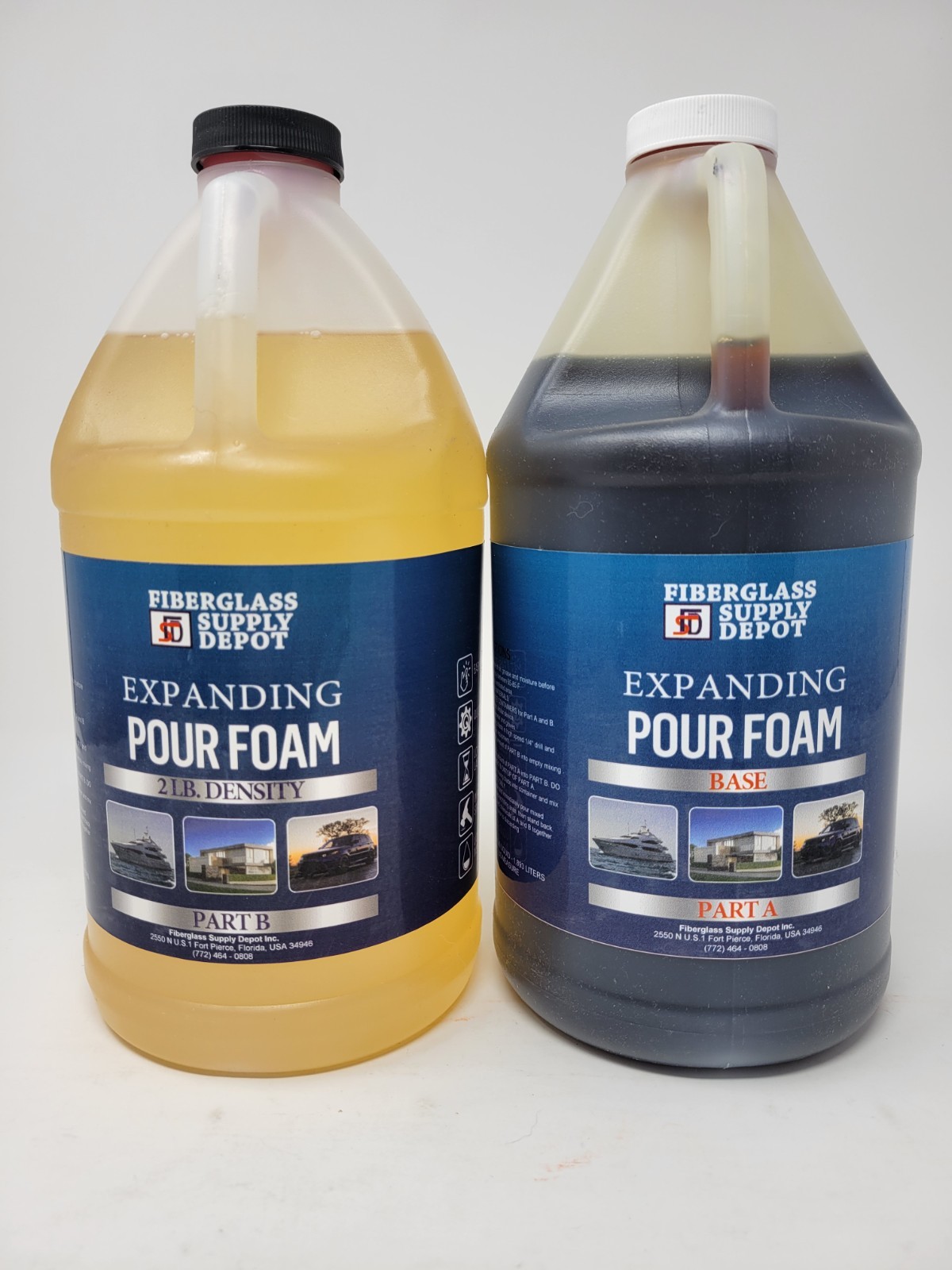 Fiberglass Supply Depot 2 lb Expanding Polyurethane Pour Foam: 1 Gallon Kit