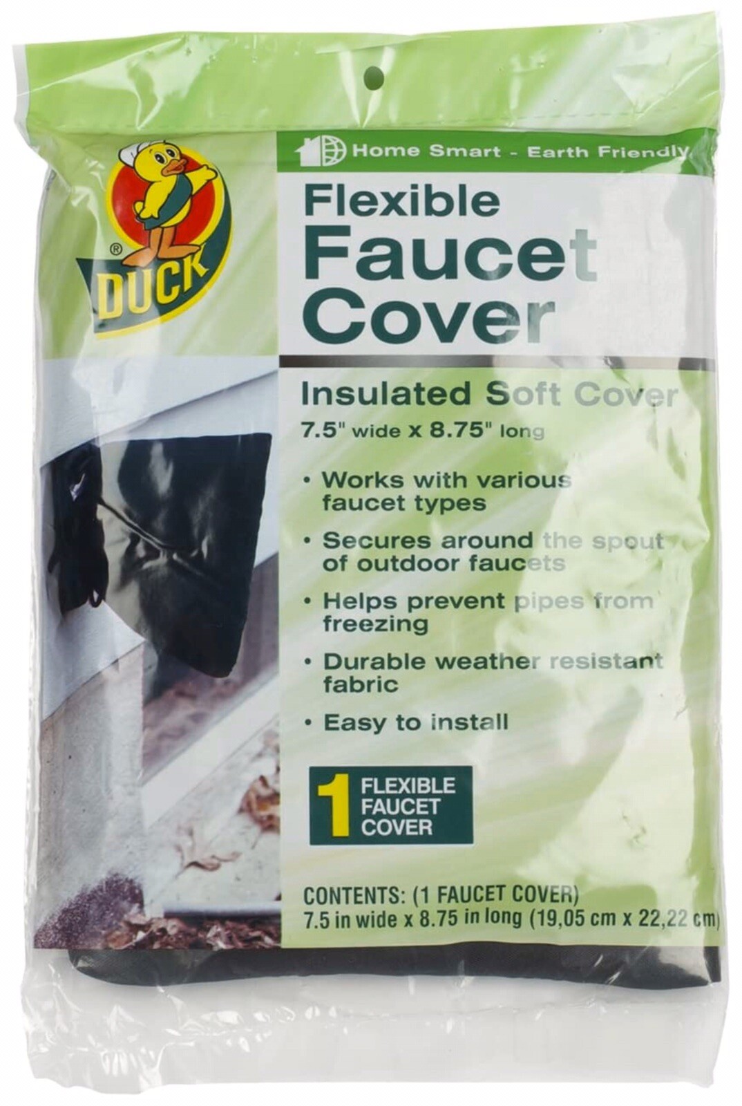 Duck Brand Insulated Soft Flexible Faucet Cover Easy To Install 7.5in X 8.75in