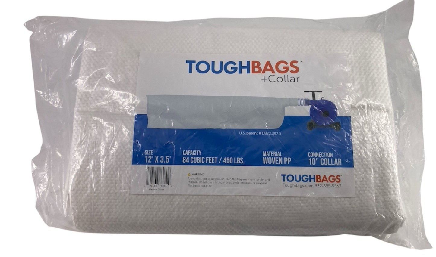 Tough Bags Insulation Removal Vacuum 12X3.5 Bag +Collar (Woven Tear-Resistant)