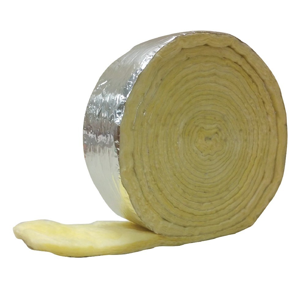 Foil Backed Fiberglass Pipe Wrap 3 Wide x 1 Thick x 25 Long