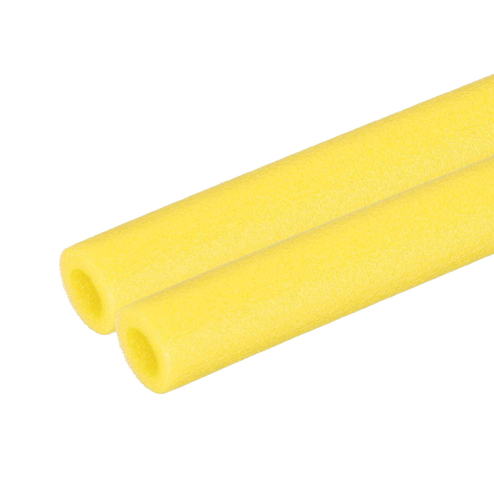 2Pcs 3/8″(10mm)IDx3.3FTx0.79″ Pipe Insulation Foam Tube Pool Noodles Yellow