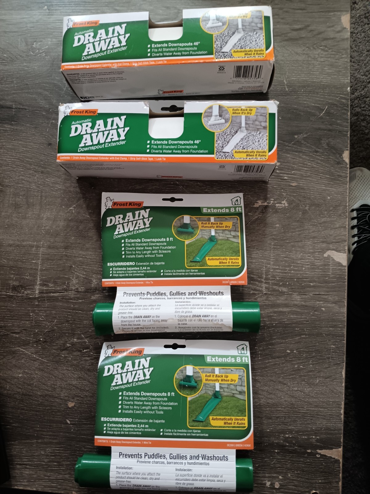 2 Frost King Drain Away Plastic White 2.88 H x 9 W x 46 L in. DE46WH 2 DE200 8ft