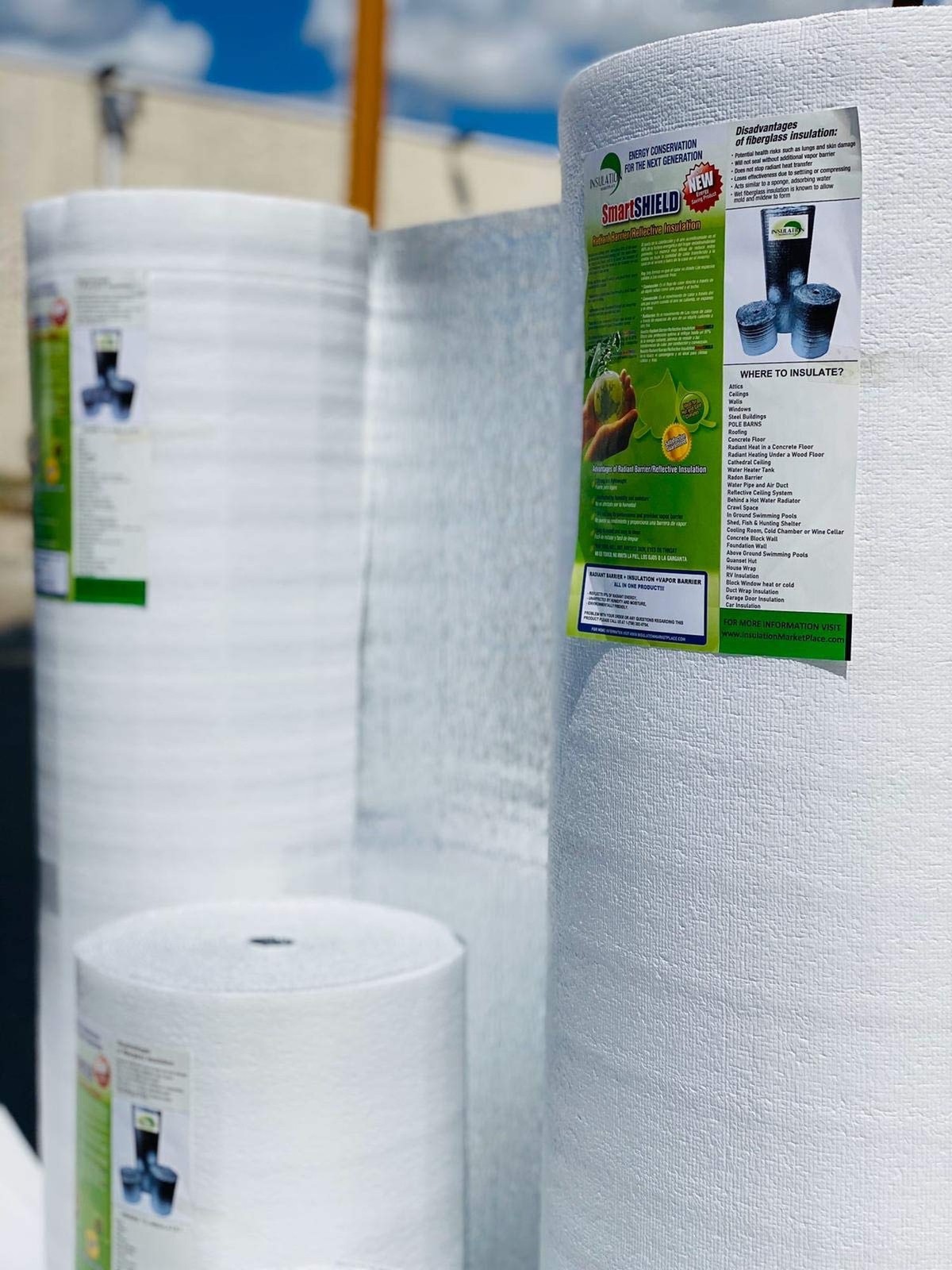 SmartSHIELD -5mm 24″x50ft Reflective Foam Core Insulation roll, Cold and Heat…