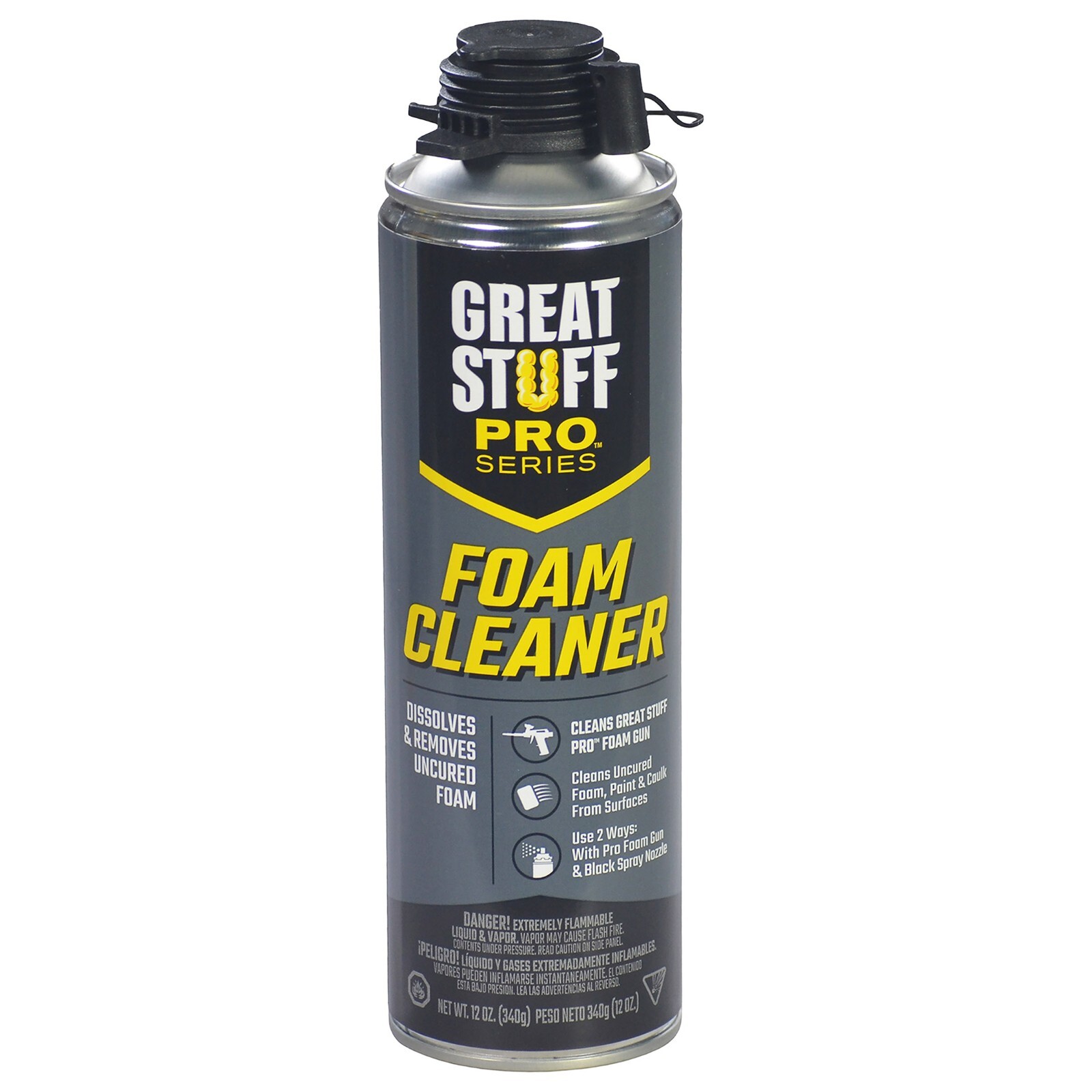 Great Stuff Pro Gaps & Cracks Foam 12 cans, 2 ft Pro Foam Gun, 2 Cans Cleaner