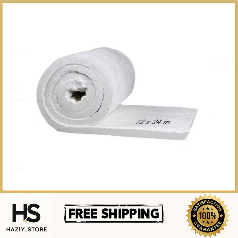 12 In. X 24 In. Ceramic Fiber Blanket Fireproof Insulation Baffle Rated to 2400F