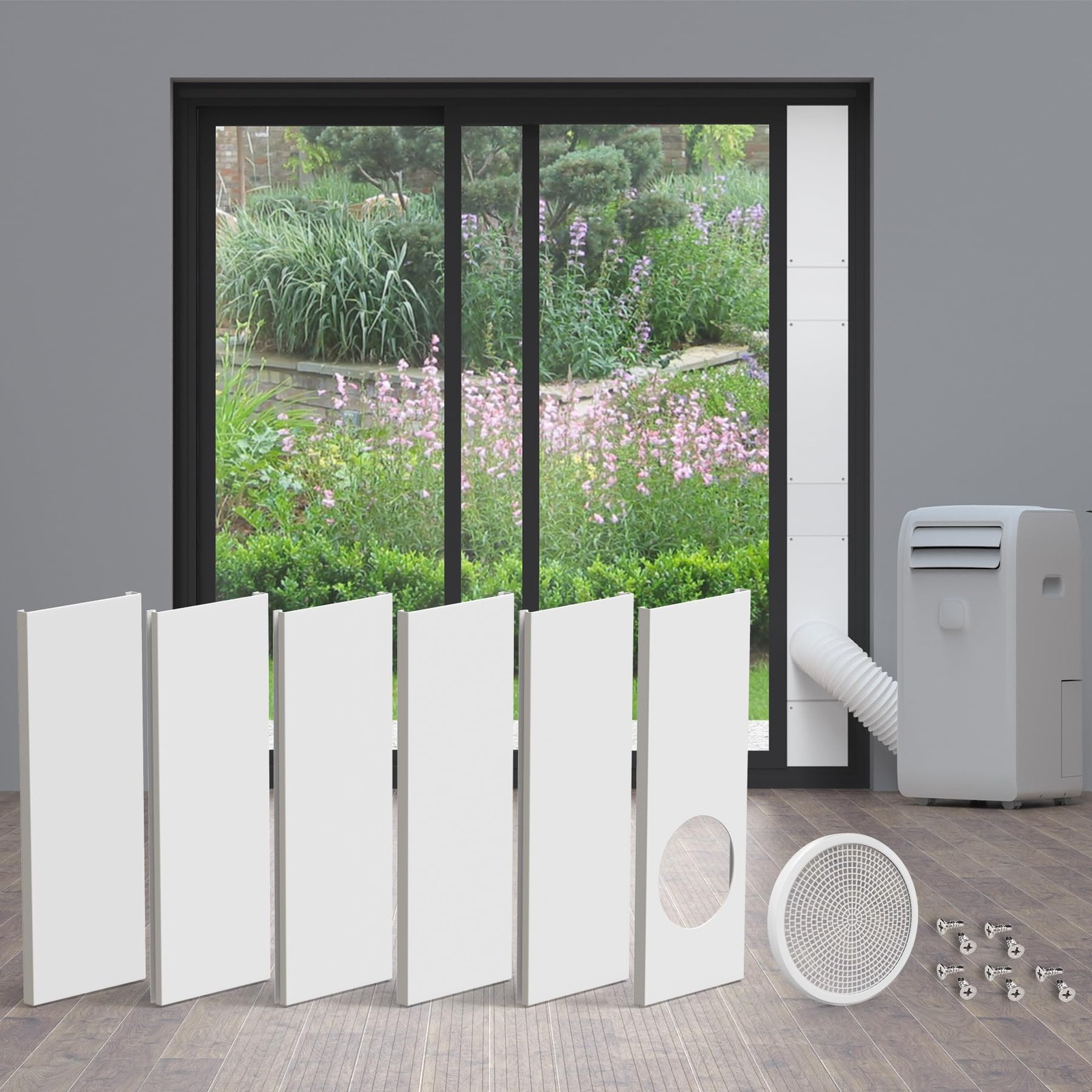 Daisypower Sliding Door Kit for Portable Air Conditioner,Adjustable Seal Pane…