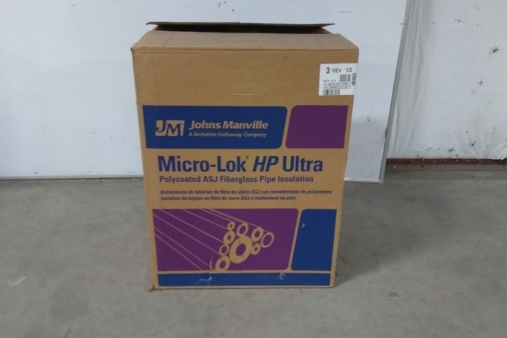 Johns Manville 693672 24 Pk 3-1/2 In Pipe Size 3 Ft Length Pipe Insulation (BW)