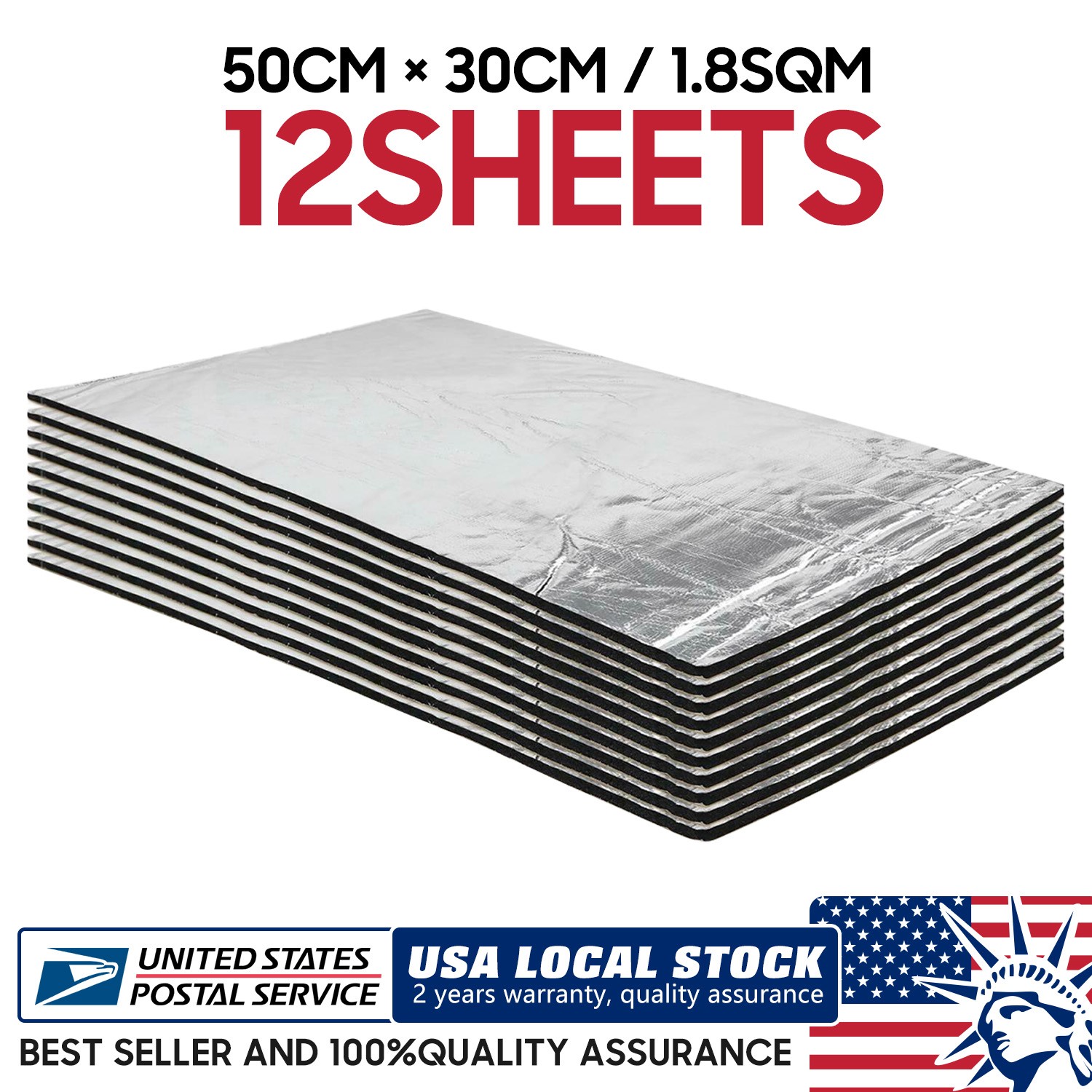 1.8sqm Industrial use Sound Deadener noise reduction Insulation protect mat NEW