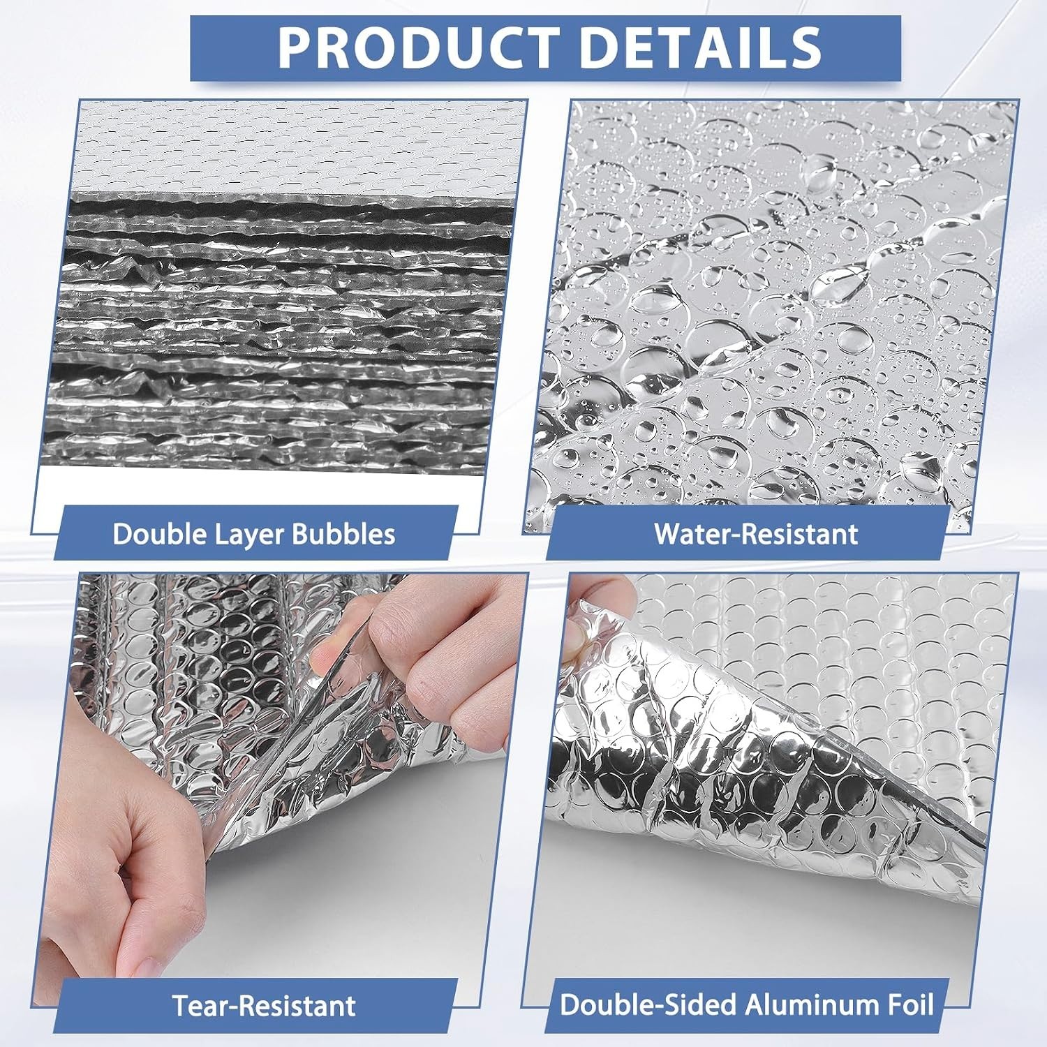 16 PCS Reflective Insulation Sheets – Waterproof & Easy Installation Kit