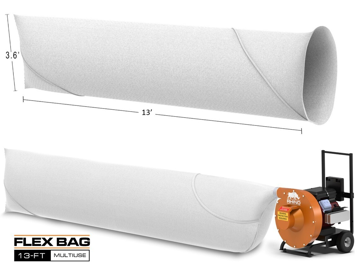 20 RHINO INSULATION VACUUM BAGS 13 FT X 3.6 FT HOLD 120CF